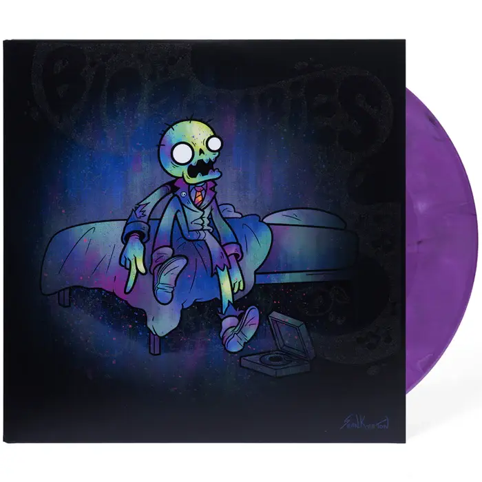Miniatura: Capa e disco de vinil roxo Plants vs Zombies Bad Zombies 7 inch edição limitada