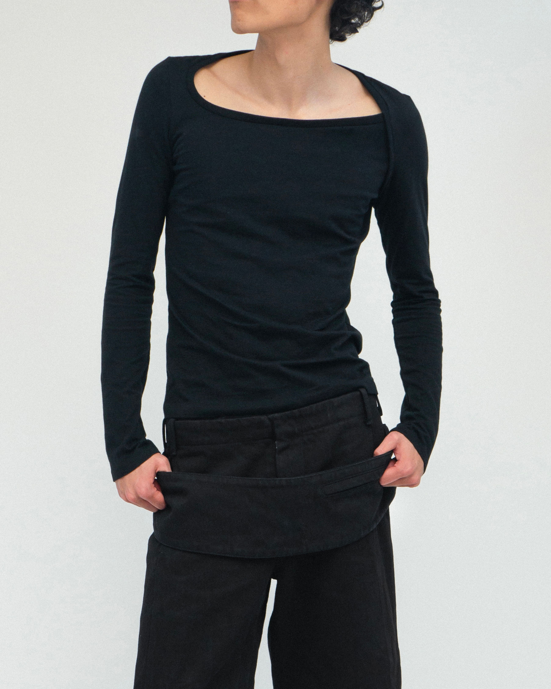 Men's Asymmetric Ballet Top Black