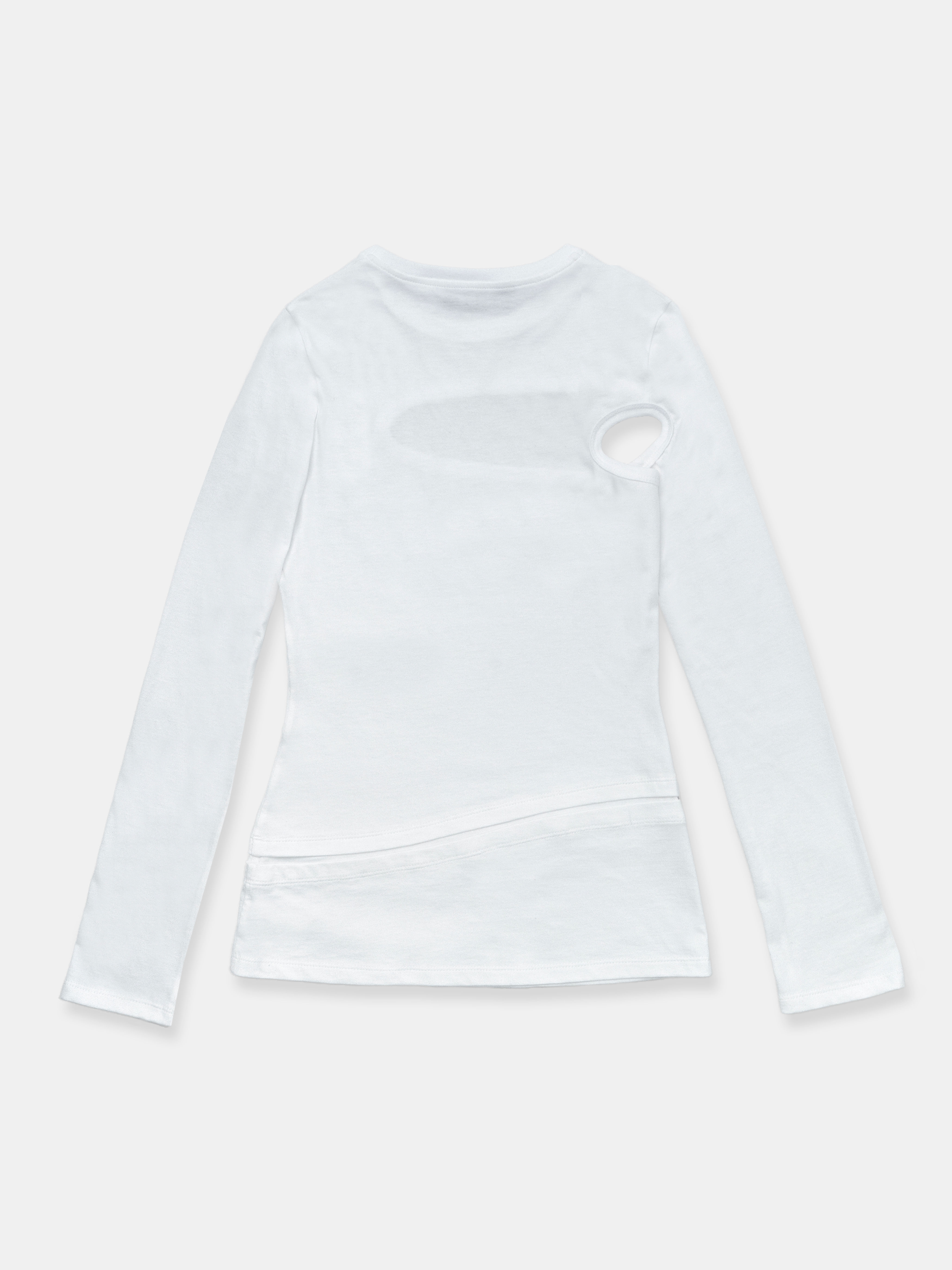 Asymmetric Cut Out T-shirt Longsleeve