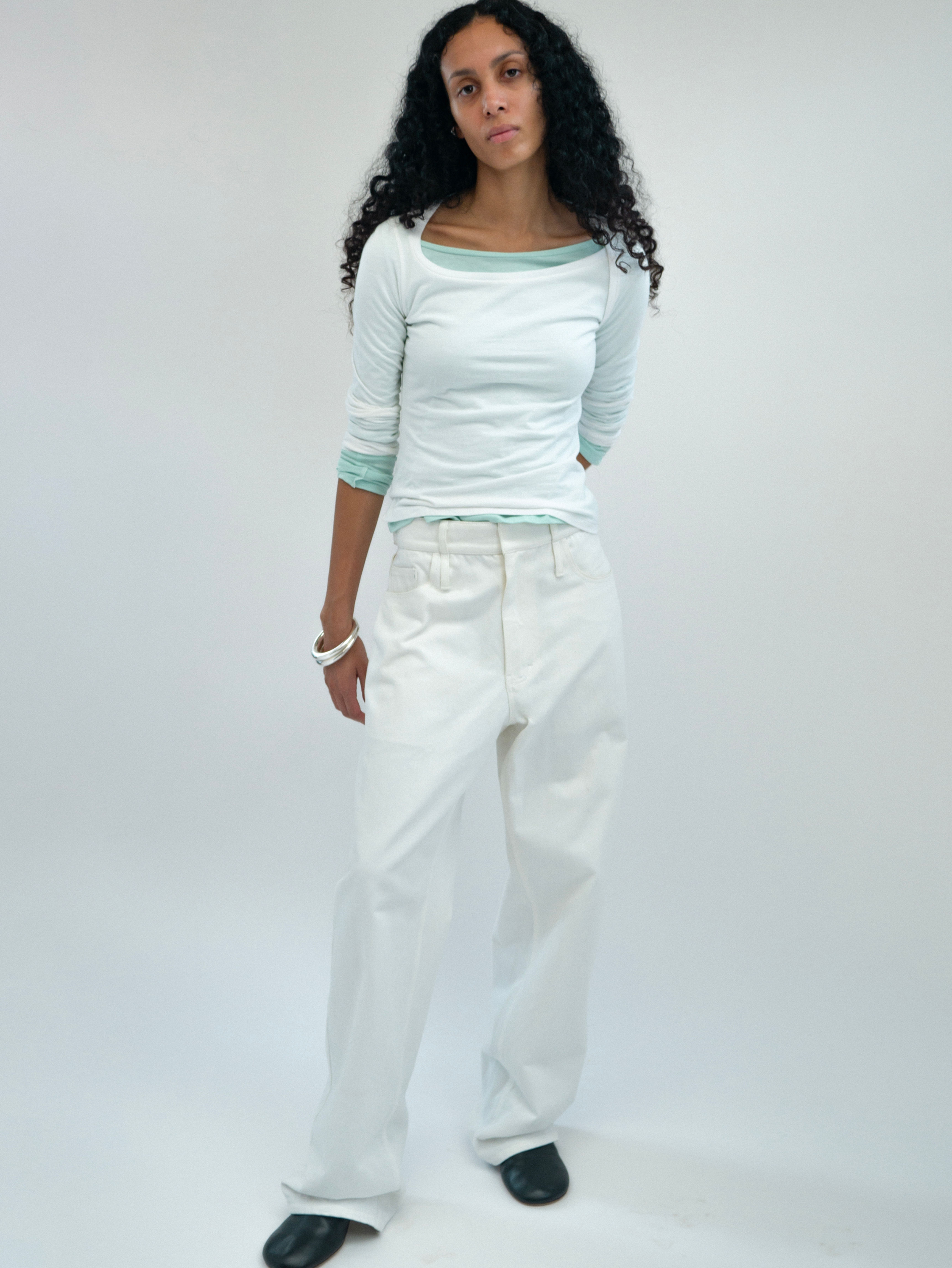 Asymmetric Ballet Top White