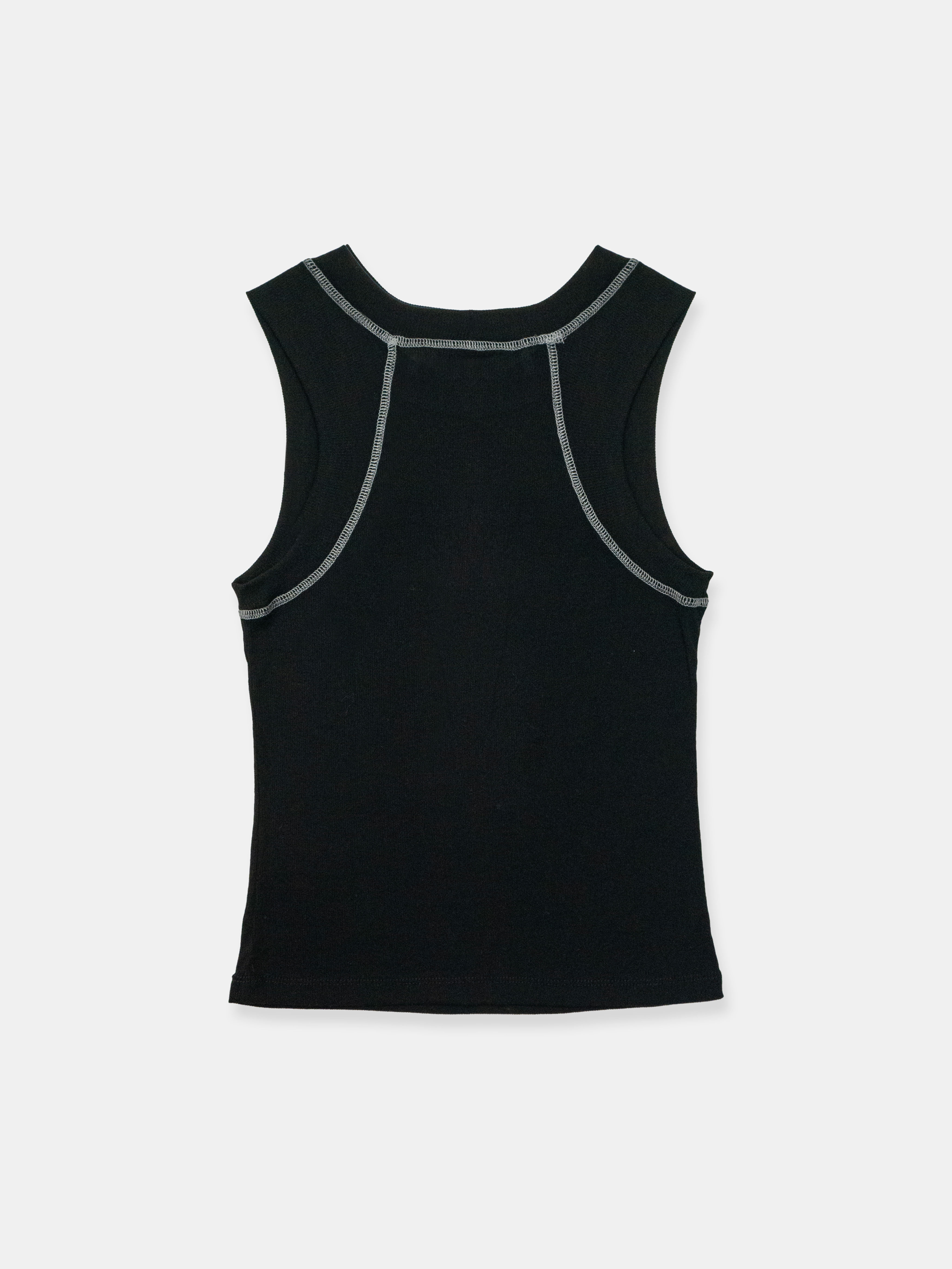 Signature Tank Top Semi-Sheer Black