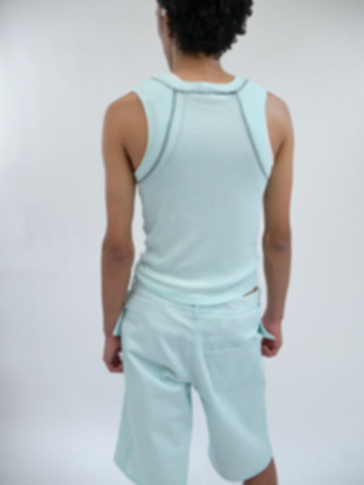 Signature Tank Top Semi-Sheer Celadon