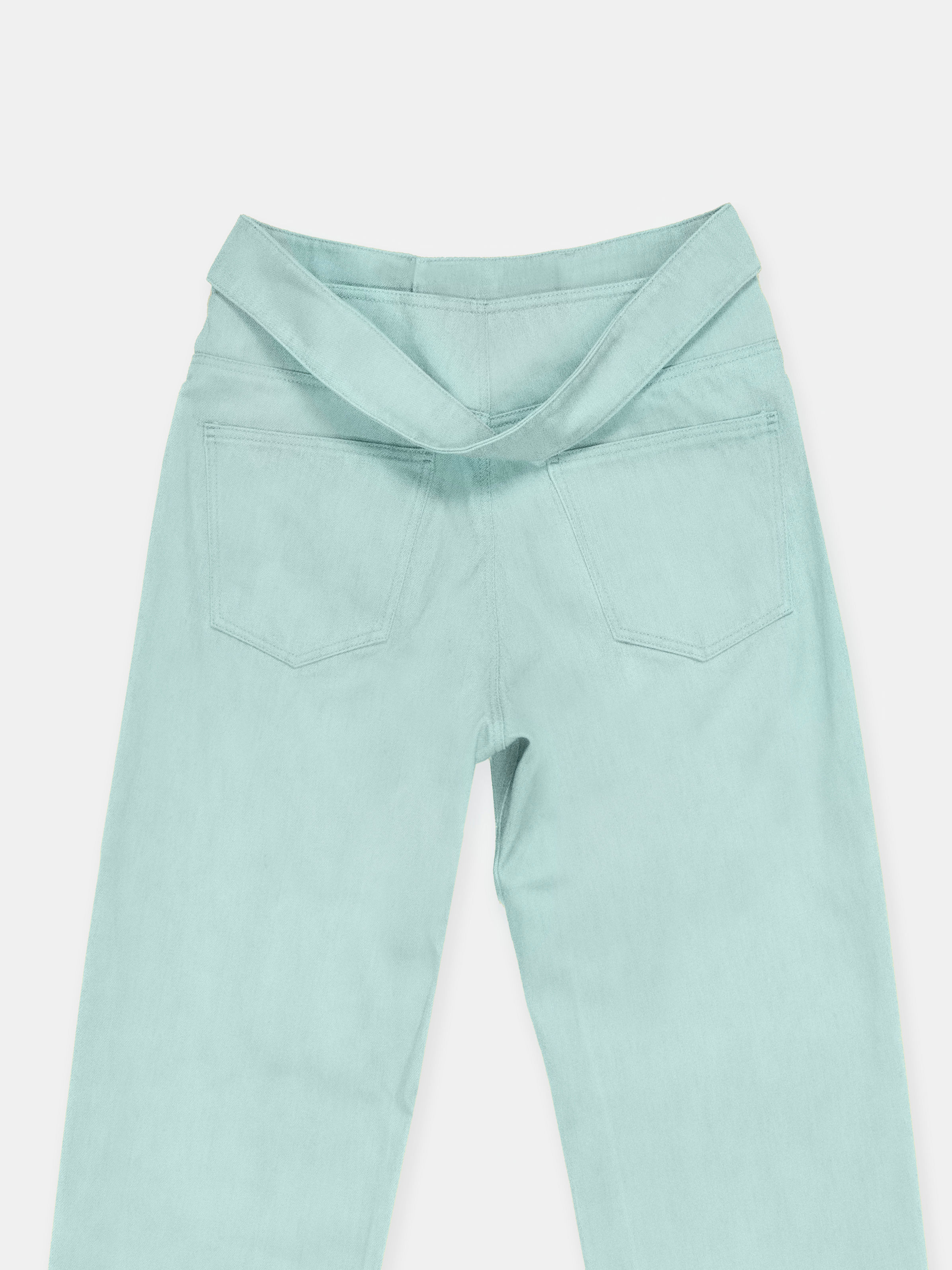 Twist Waistband Jeans Celadon