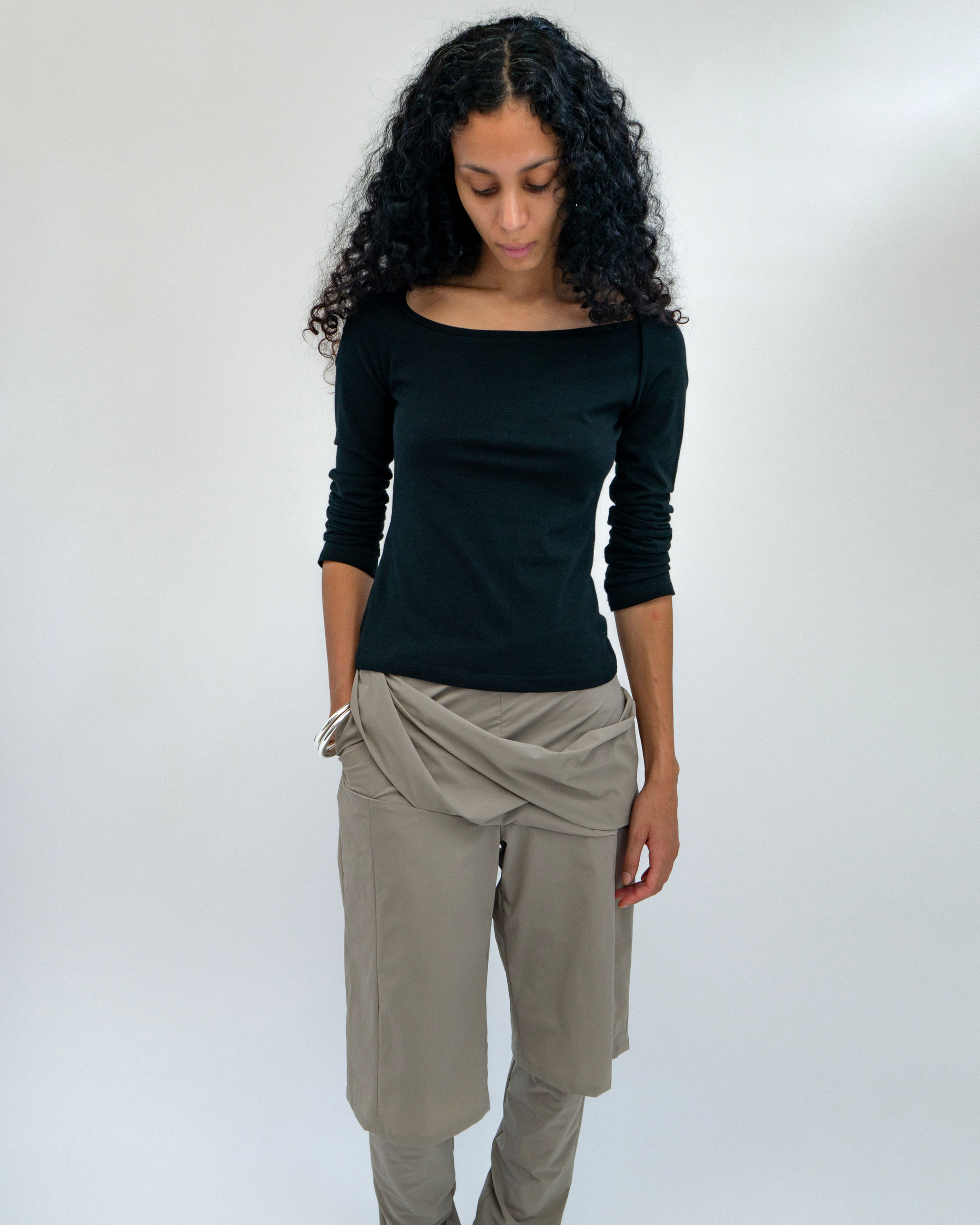 Asymmetric Ballet Top Black