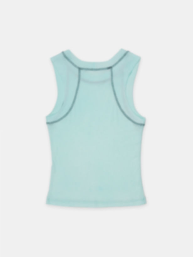 Signature Tank Top Semi-Sheer Celadon