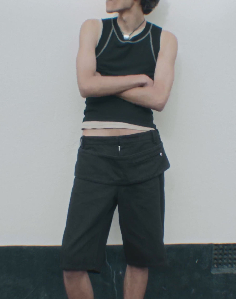 Thumbnail: Signature Tank Top Semi-Sheer Black