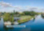 Ariel view of the beautiful Thames island setting for the Club
