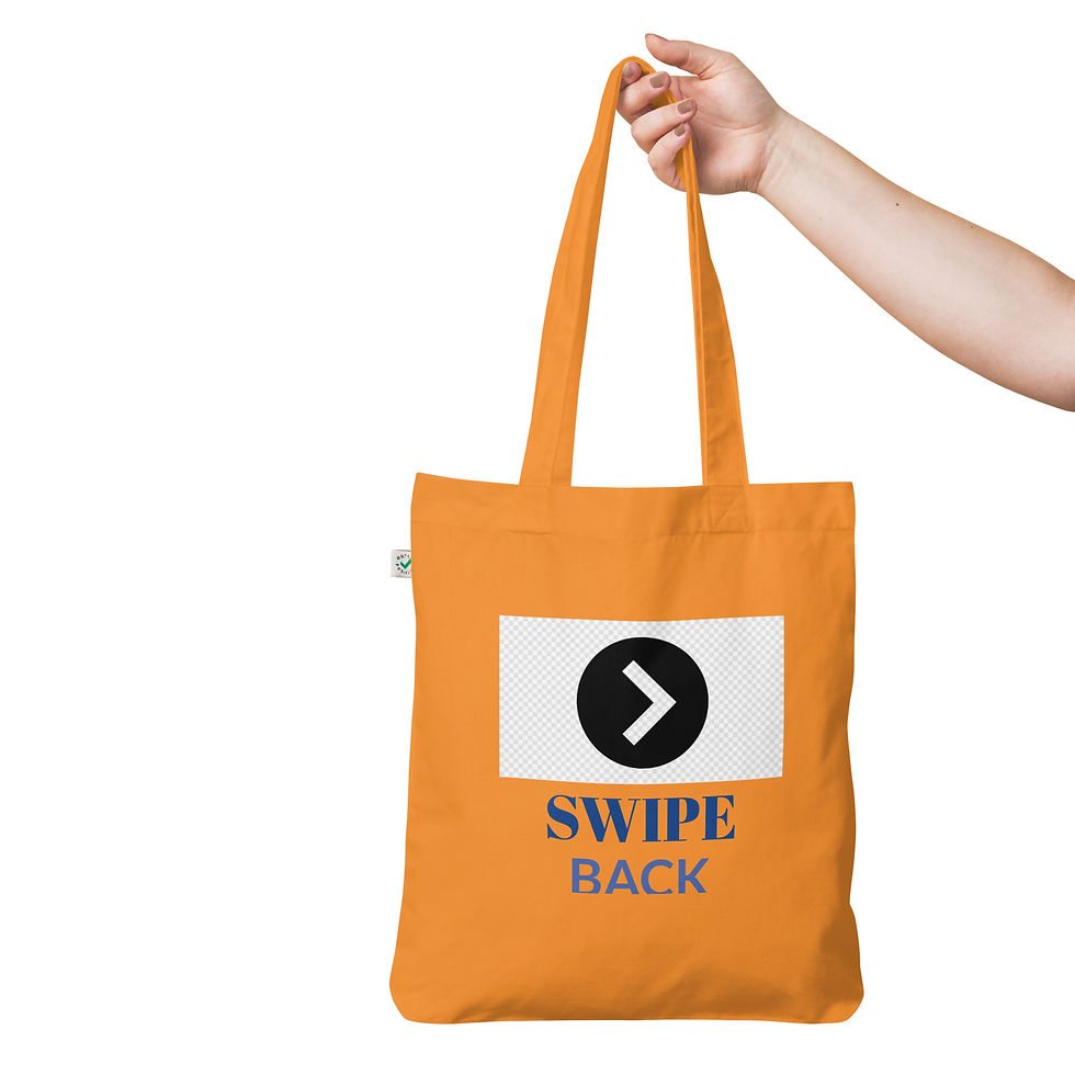 Thumbnail: SWIPE BACK Organic fashion tote bag