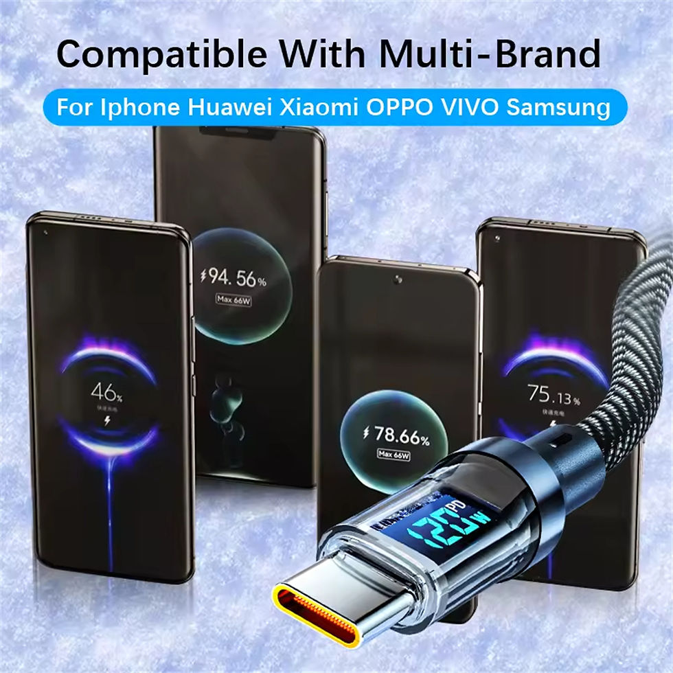 Thumbnail: NNBILI 120W Type C to Type C Cable Phone Super Fast Charging Cable With LED Disp