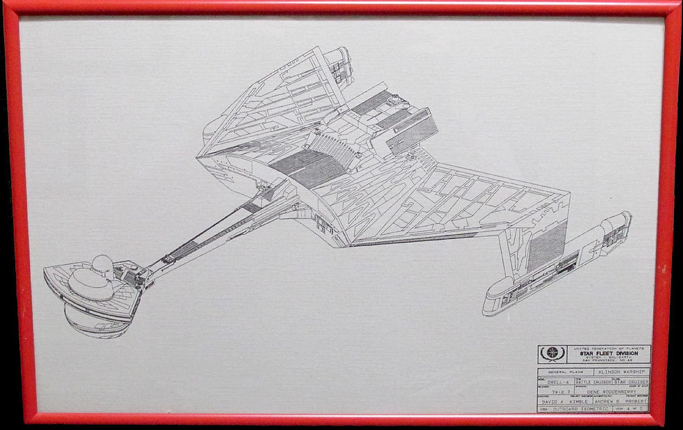 Thumbnail: Star Trek Framed Pictures Klingon Battle Cruiser