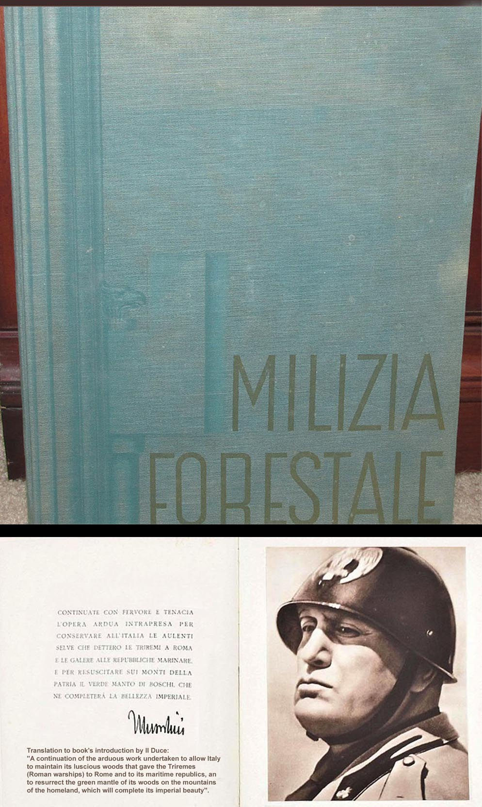 Fascist Forestry Book (Milizia Nazionale Forestale)
