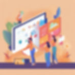 people fixing a website image
