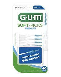 GUM PALILLOS SOFT PICKS MEDIUM X 40