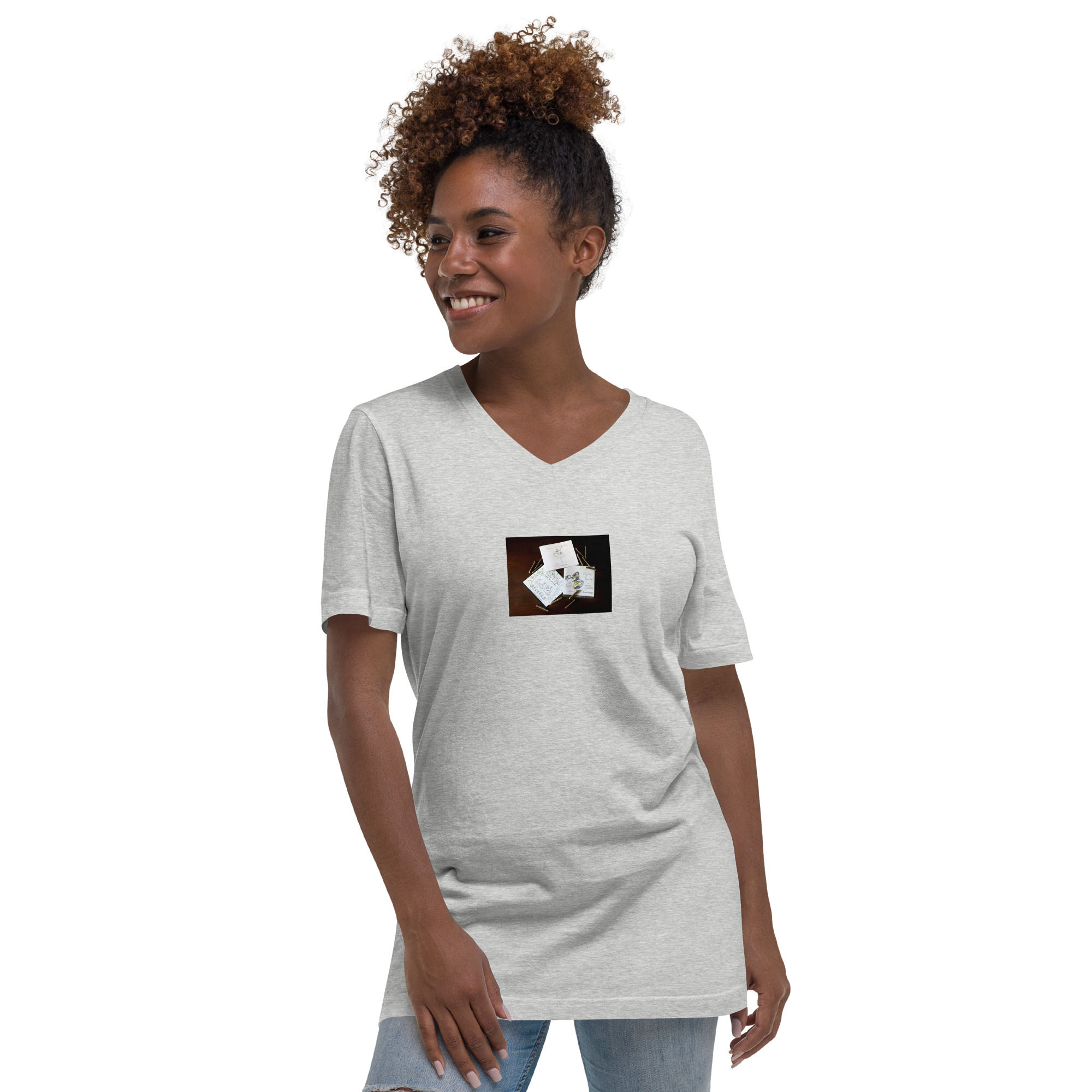 unisex short sleeve v-neck t-shirt