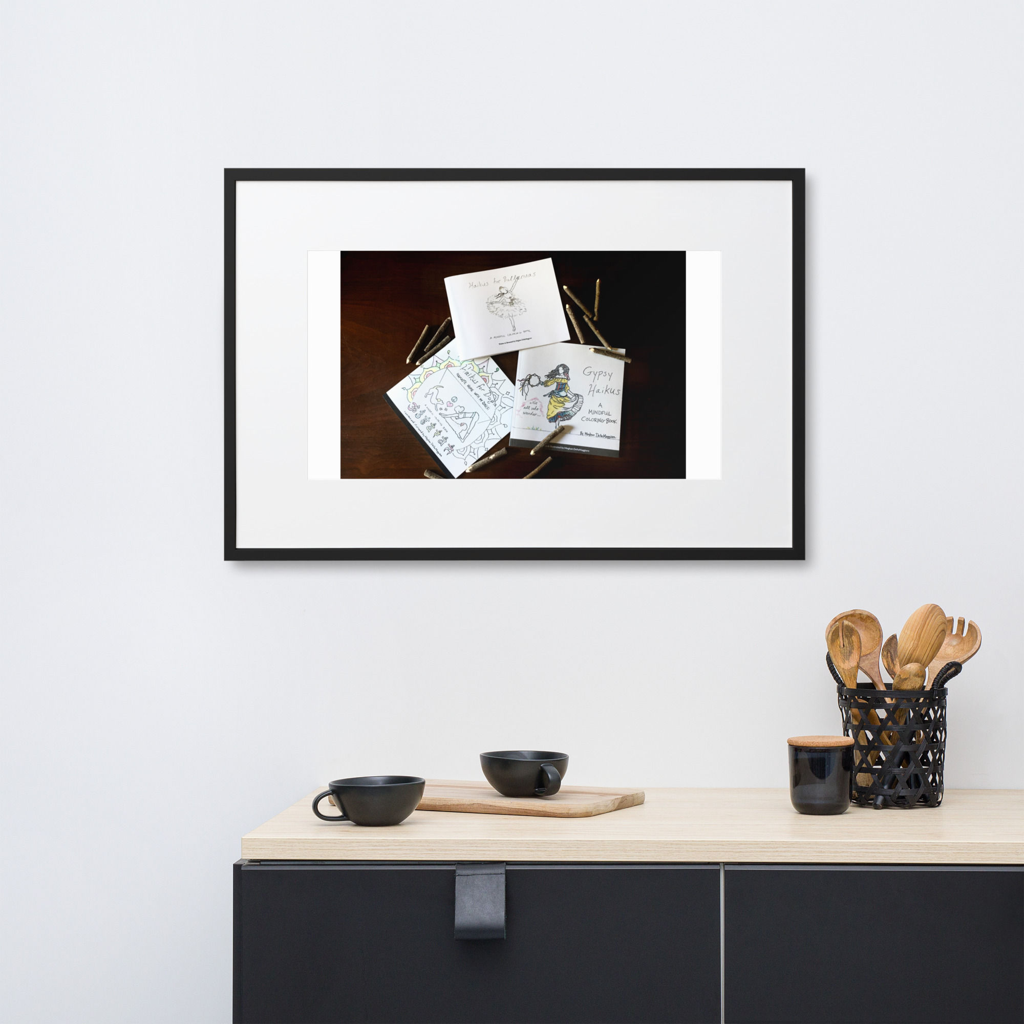 matte paper framed poster with mat | namaste home collection©
