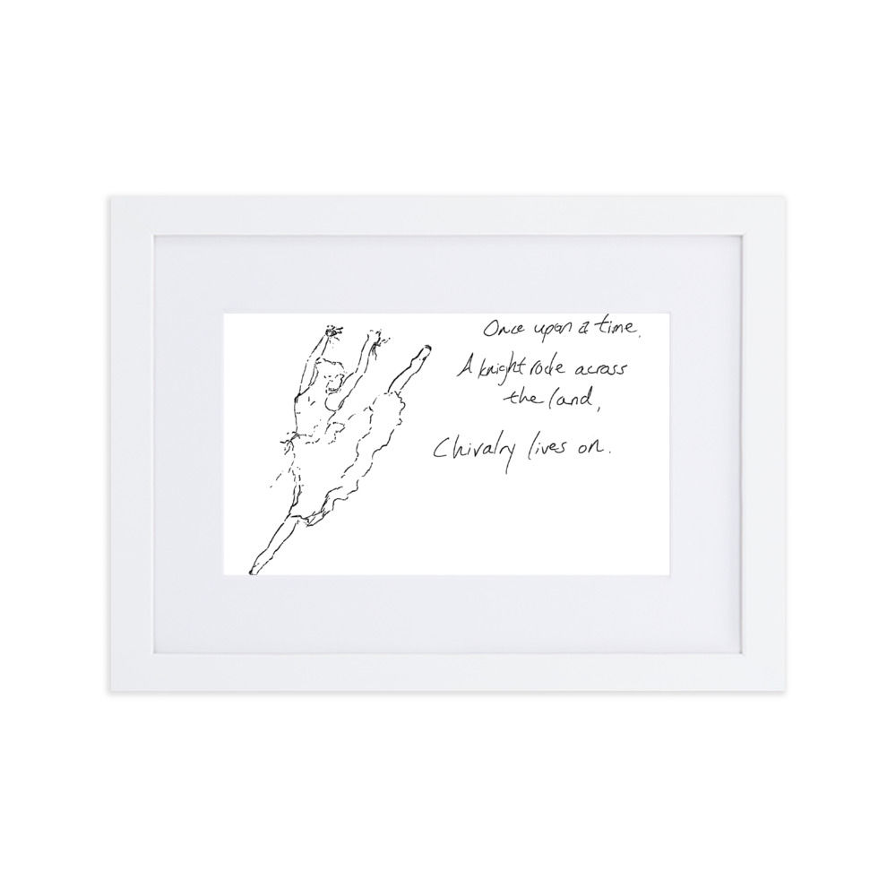 don quixote matte paper framed poster | Haikus for Ballerinas