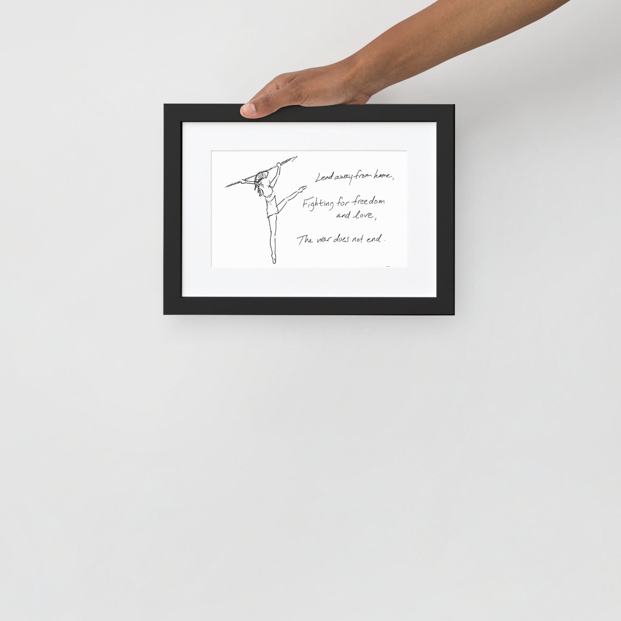 spartacus matte paper framed poster | Haikus for Ballerinas