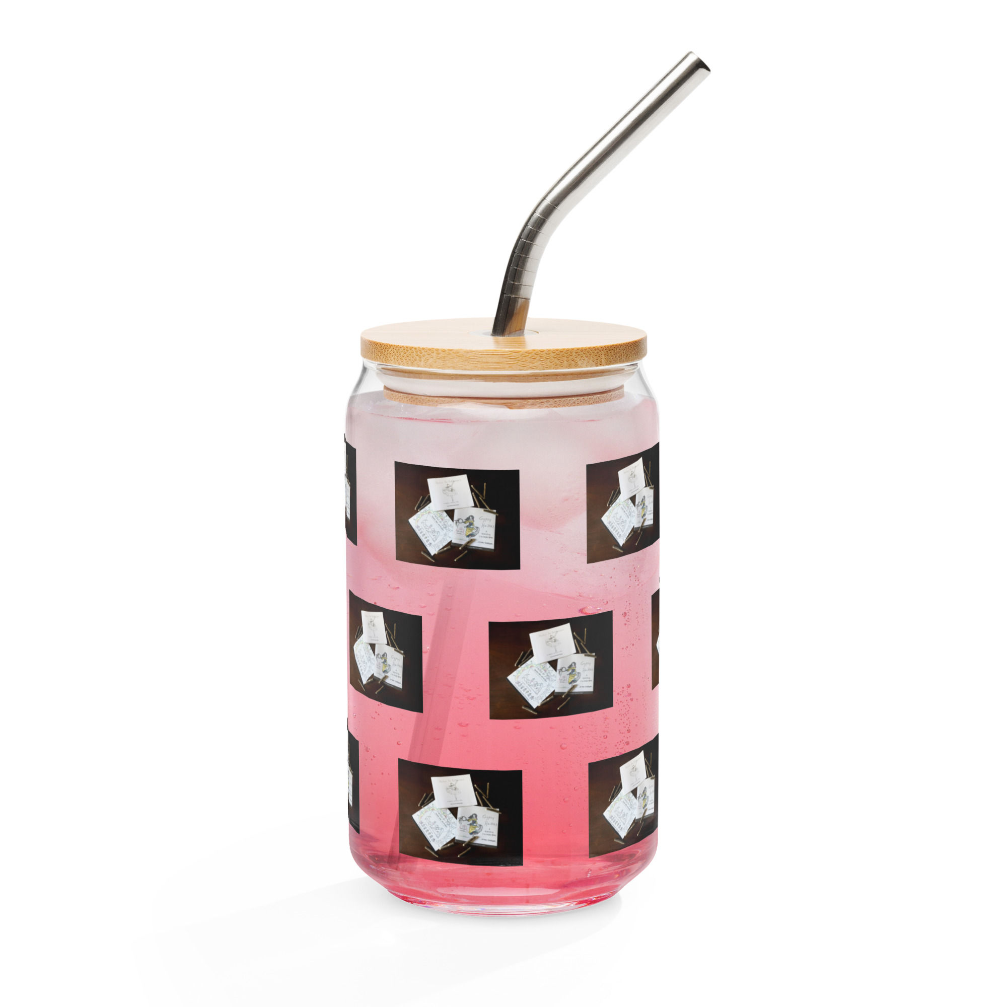can-shaped glass with lid | namaste home collection©