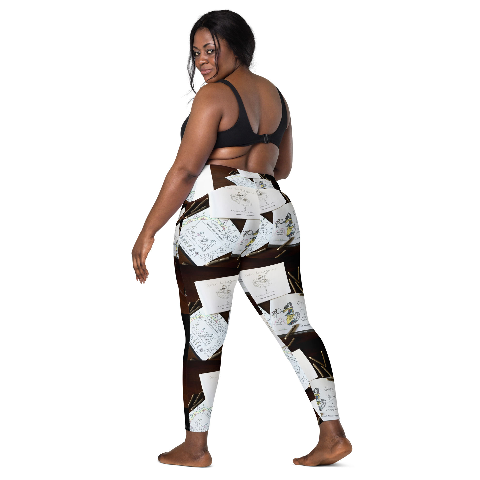 crossover leggings with pockets
