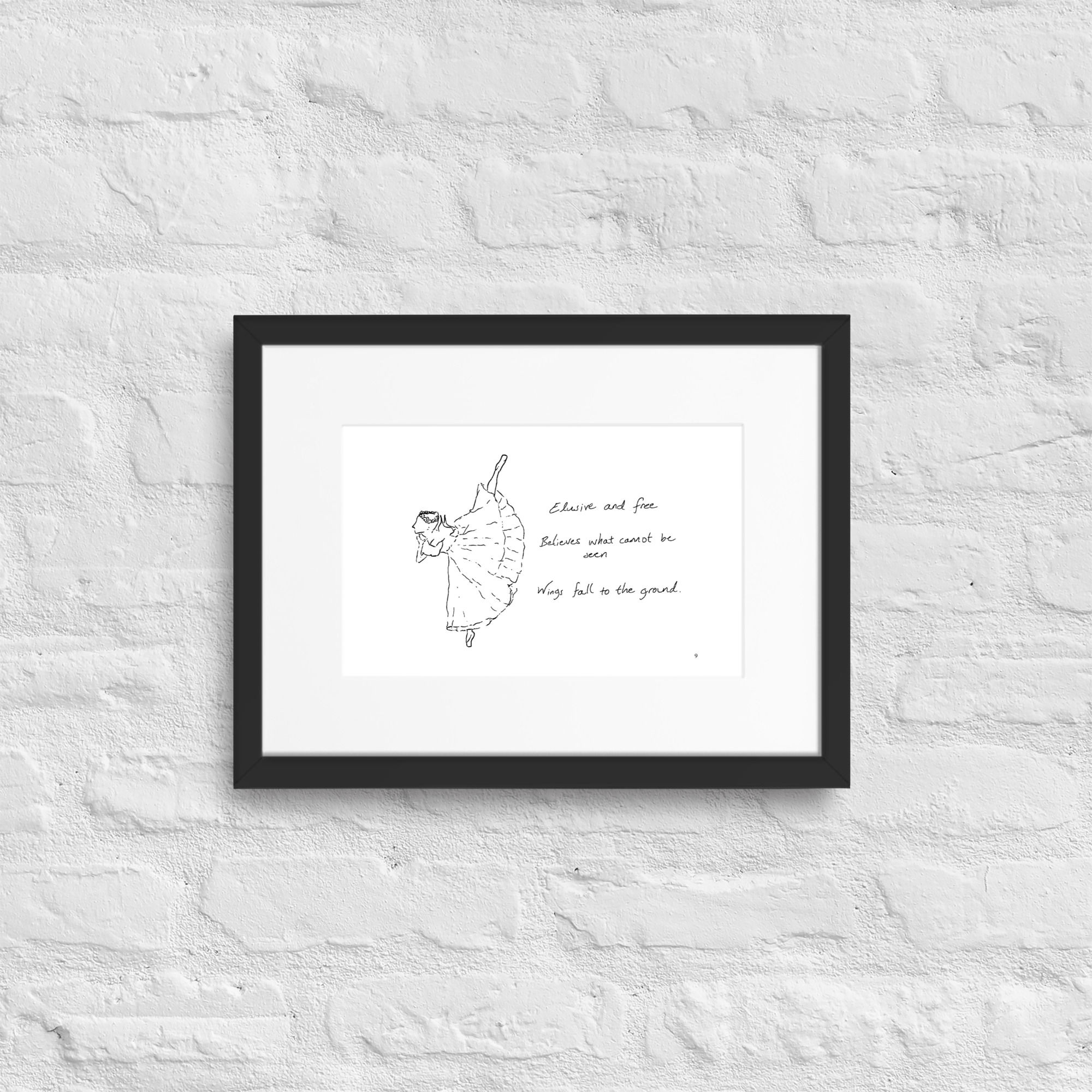 la sylphide matte paper framed poster | Haikus for Ballerinas