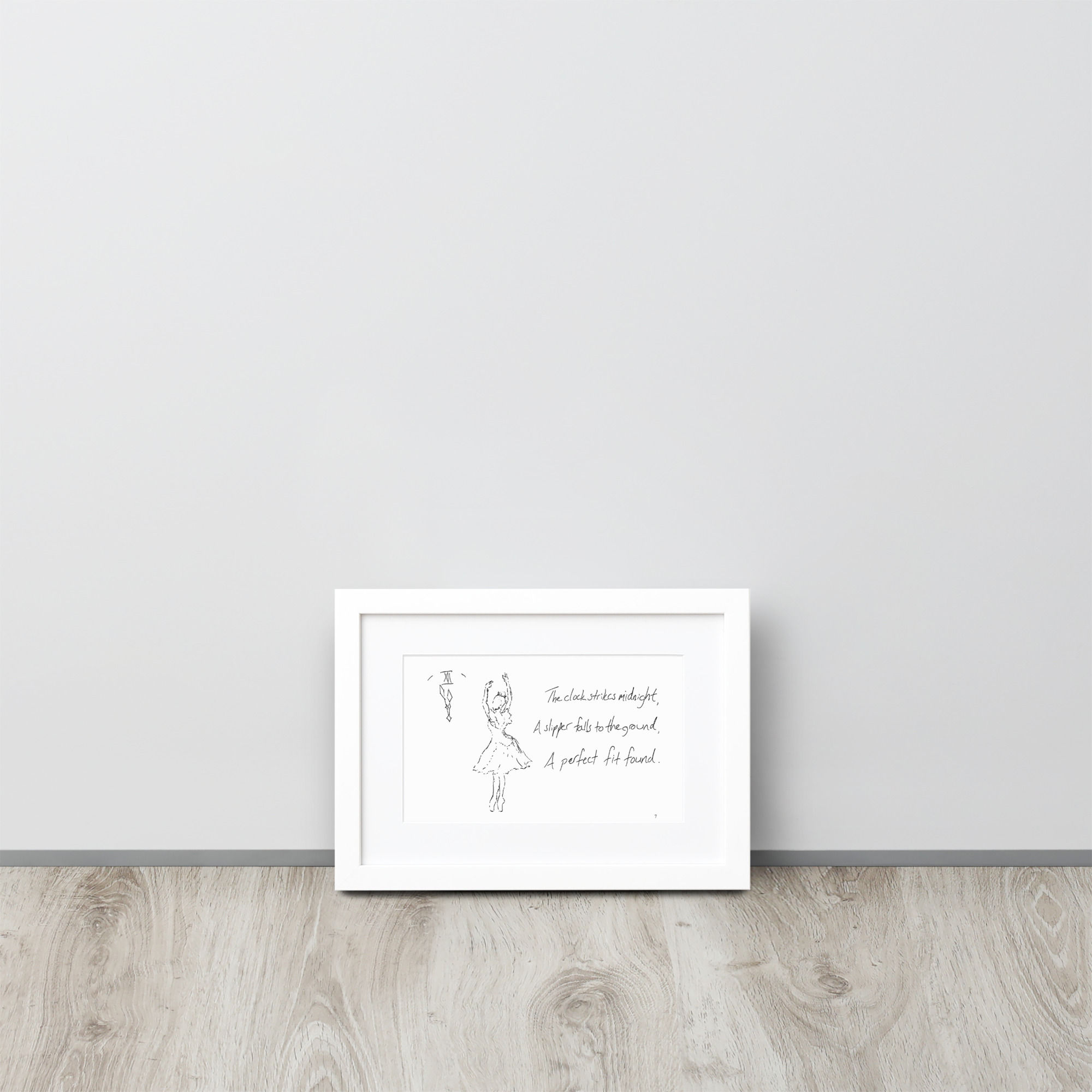 cinderella matte paper framed poster | Haikus for Ballerinas
