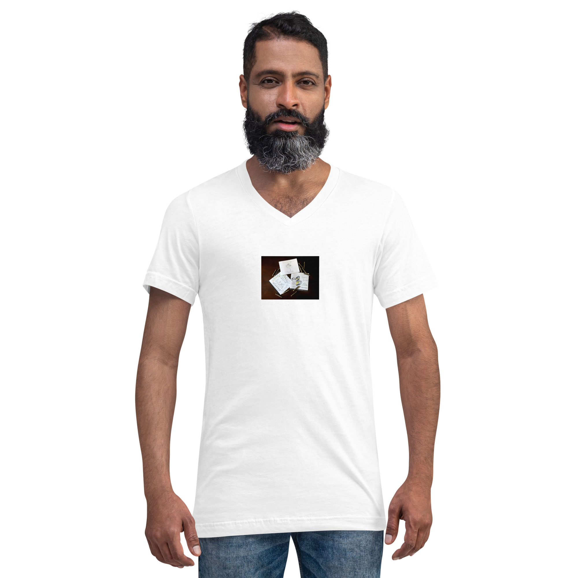 unisex short sleeve v-neck t-shirt