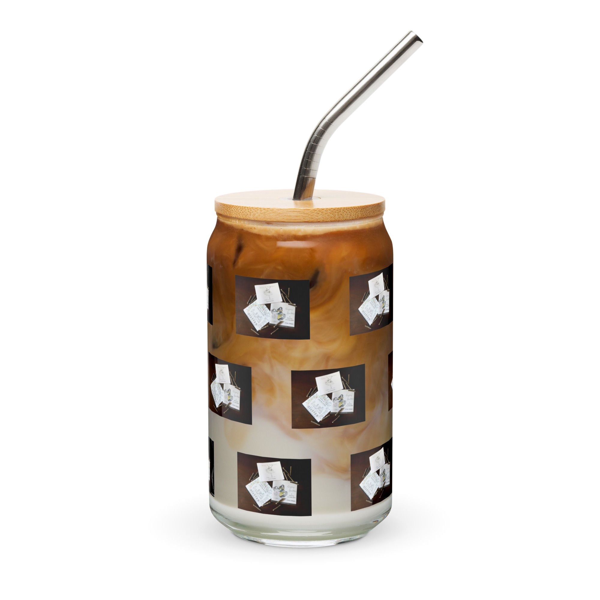 can-shaped glass with lid | namaste home collection©