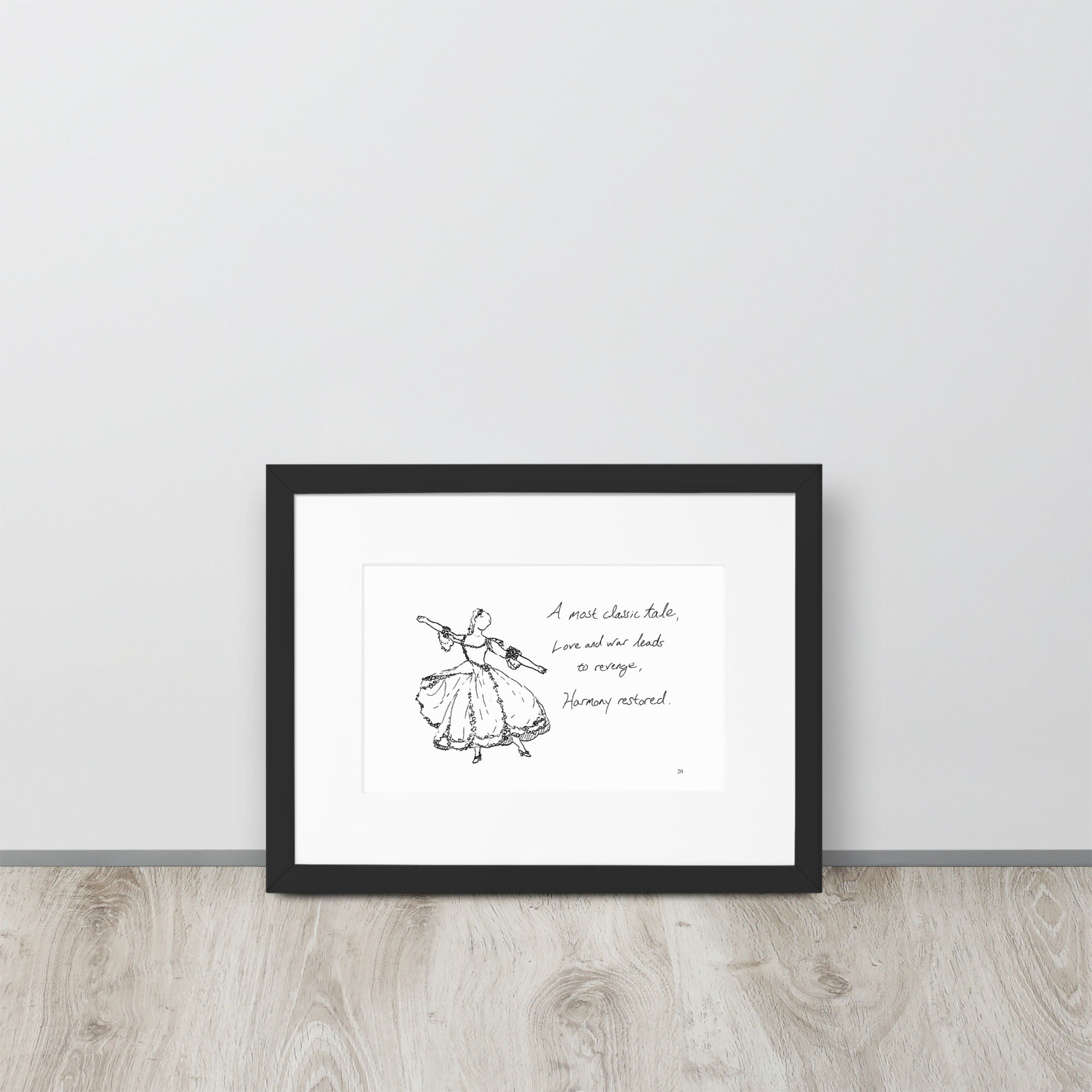 the loves of mars and venus matte paper framed poster | Haikus for Ballerinas