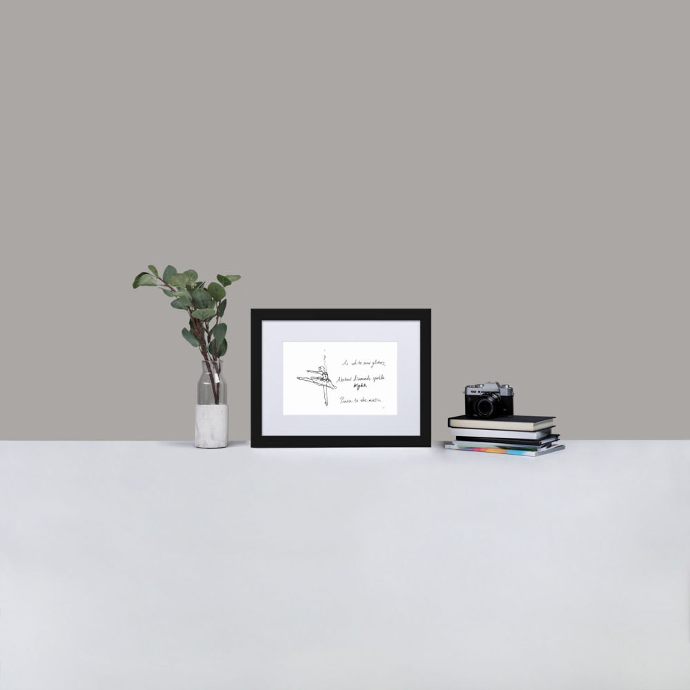 jewels matte paper framed poster | Haikus for Ballerinas