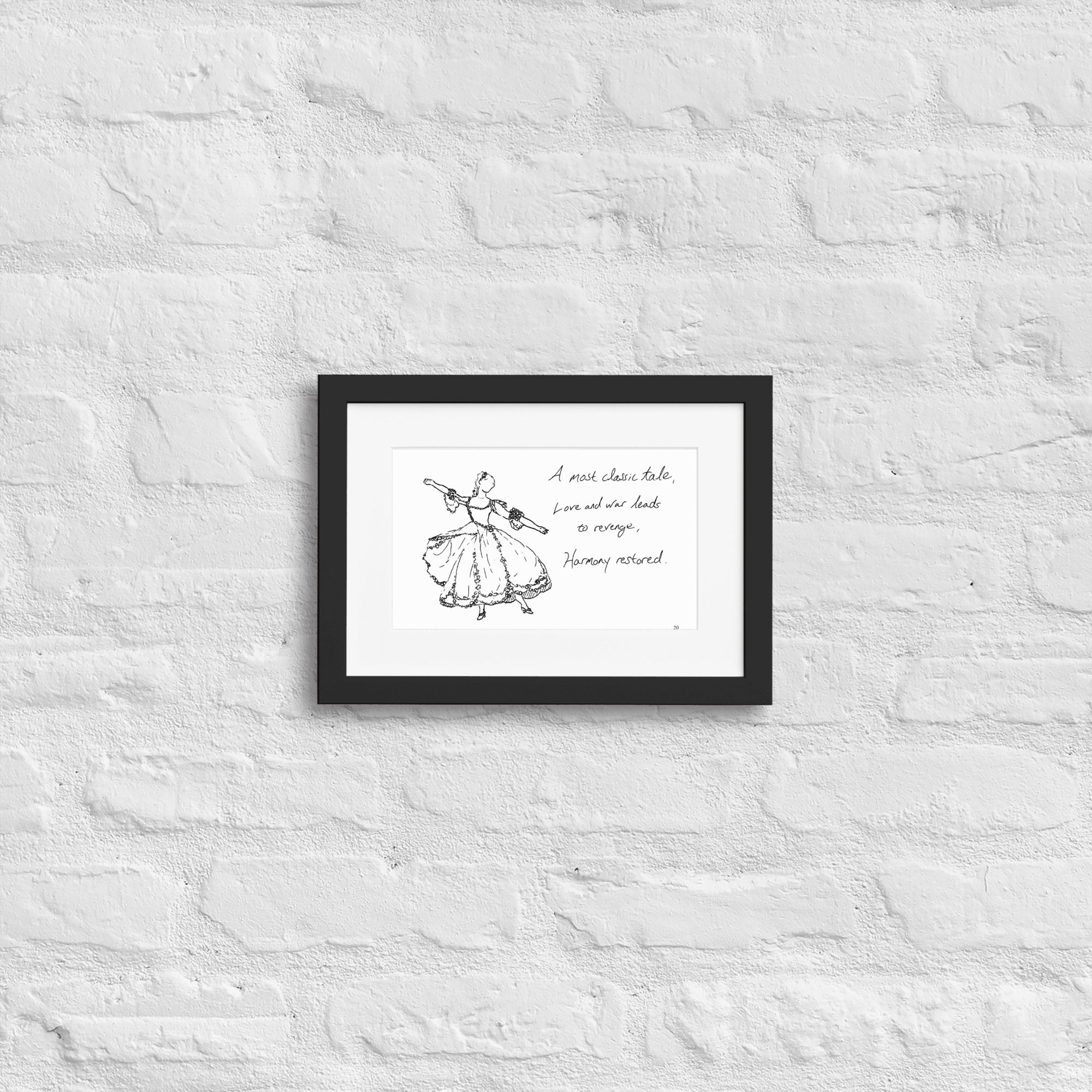 the loves of mars and venus matte paper framed poster | Haikus for Ballerinas