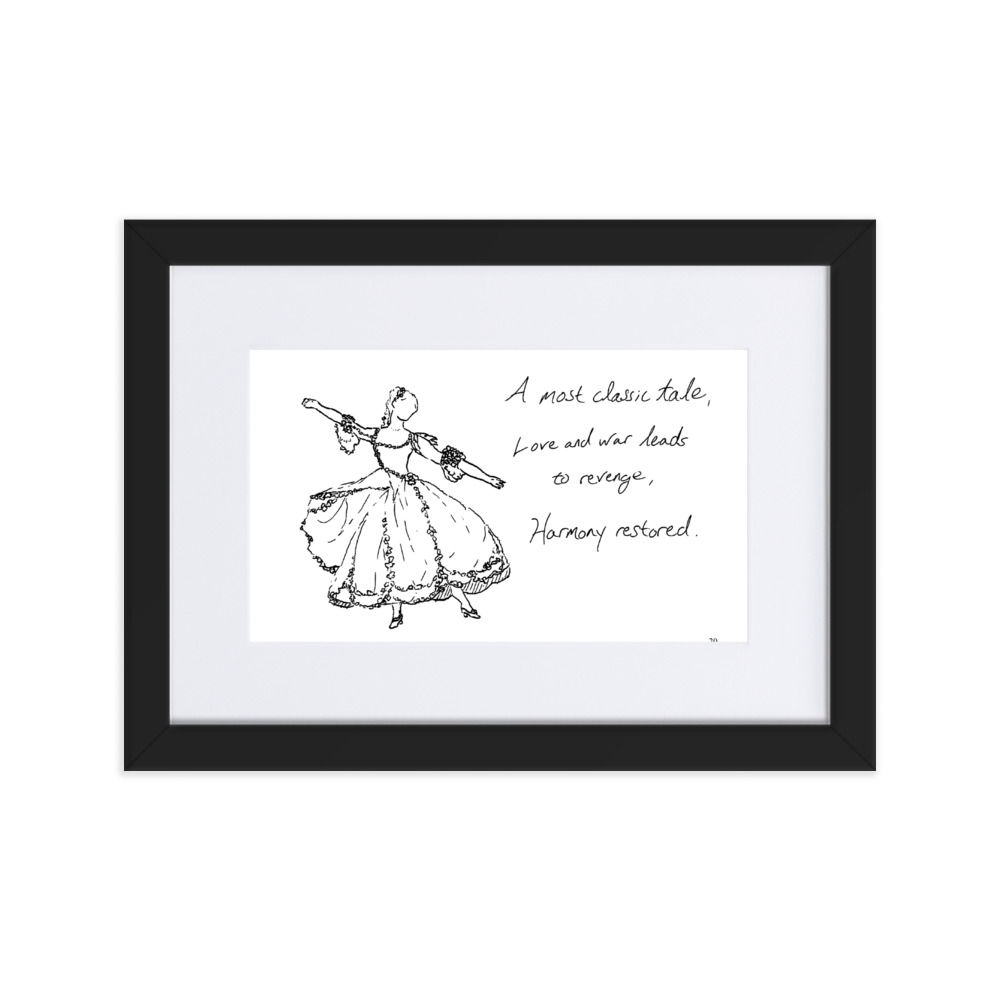 the loves of mars and venus matte paper framed poster | Haikus for Ballerinas