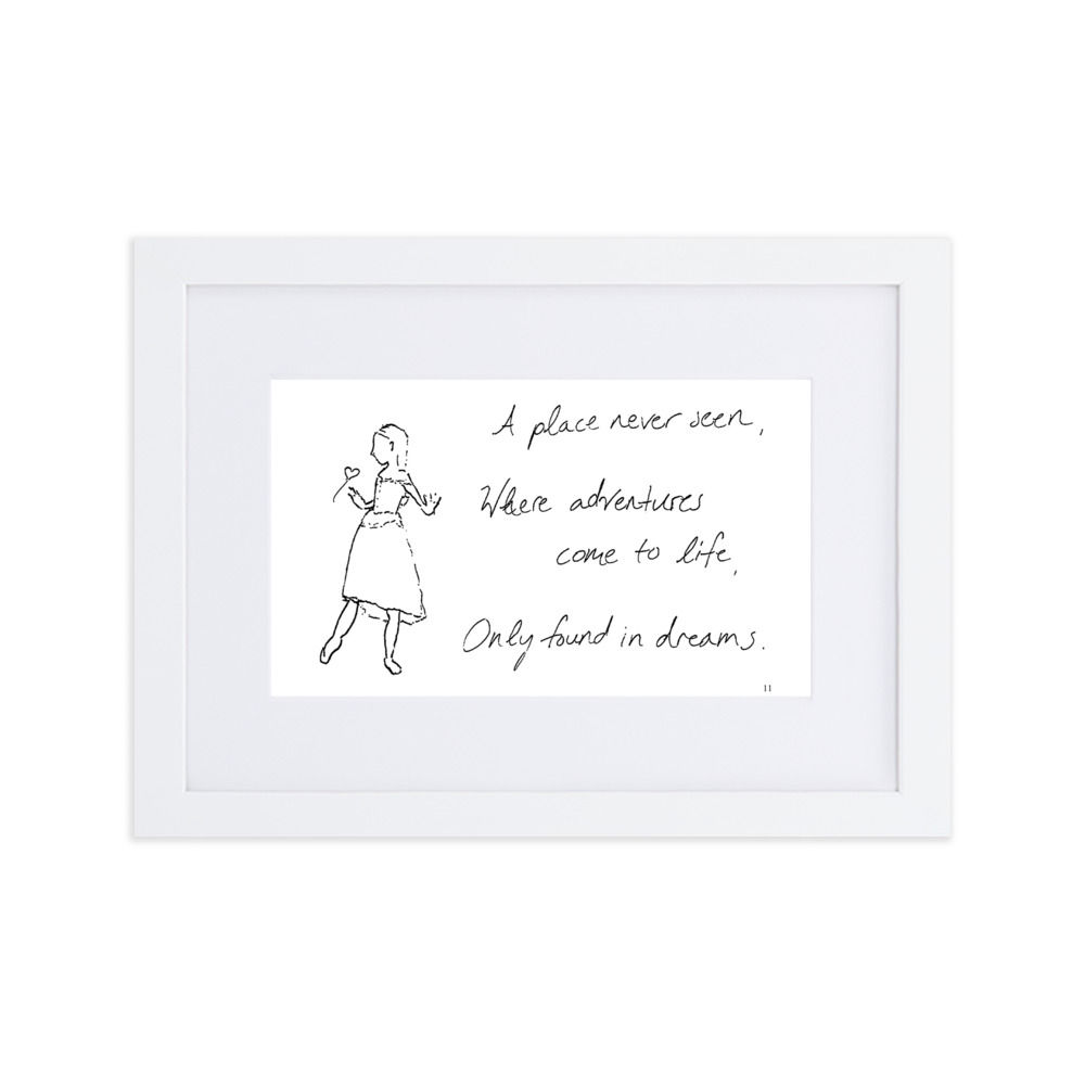 alice in wonderland matte paper framed poster | Haikus for Ballerinas