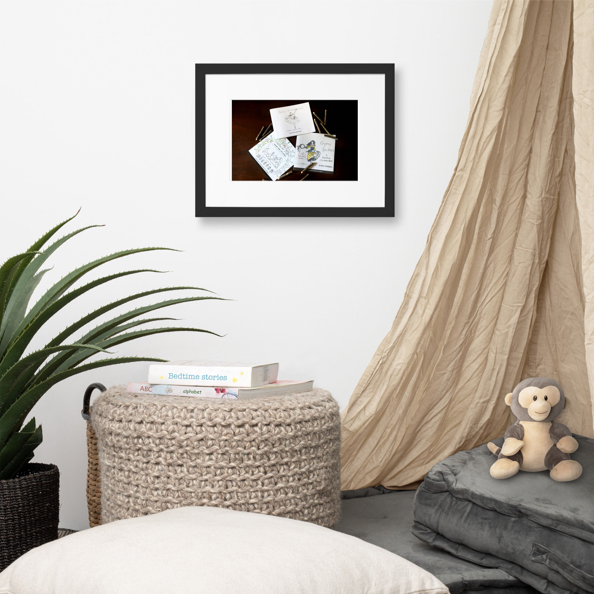 matte paper framed poster with mat | namaste home collection©