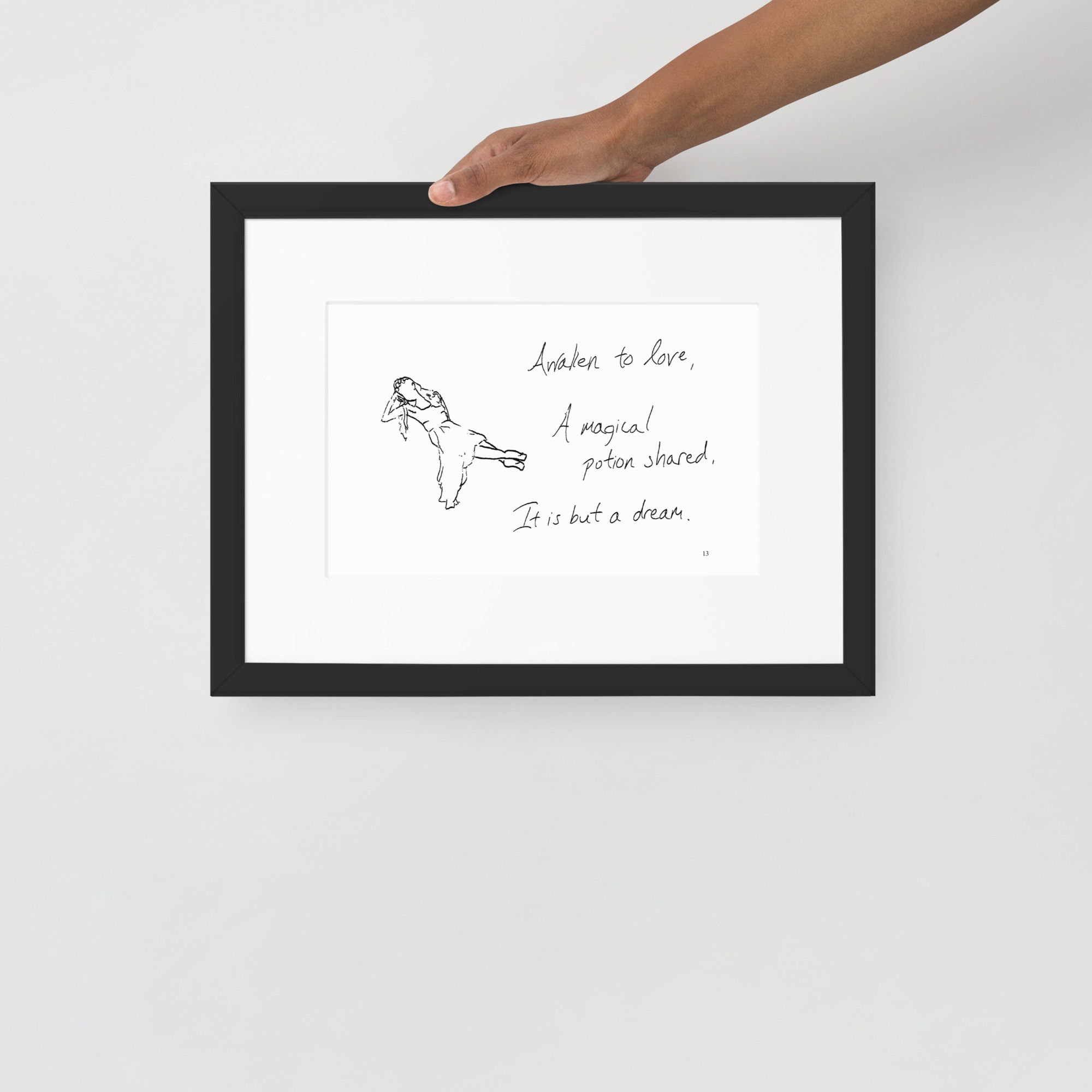 midsummer night’s dream matte paper framed poster | Haikus for Ballerinas