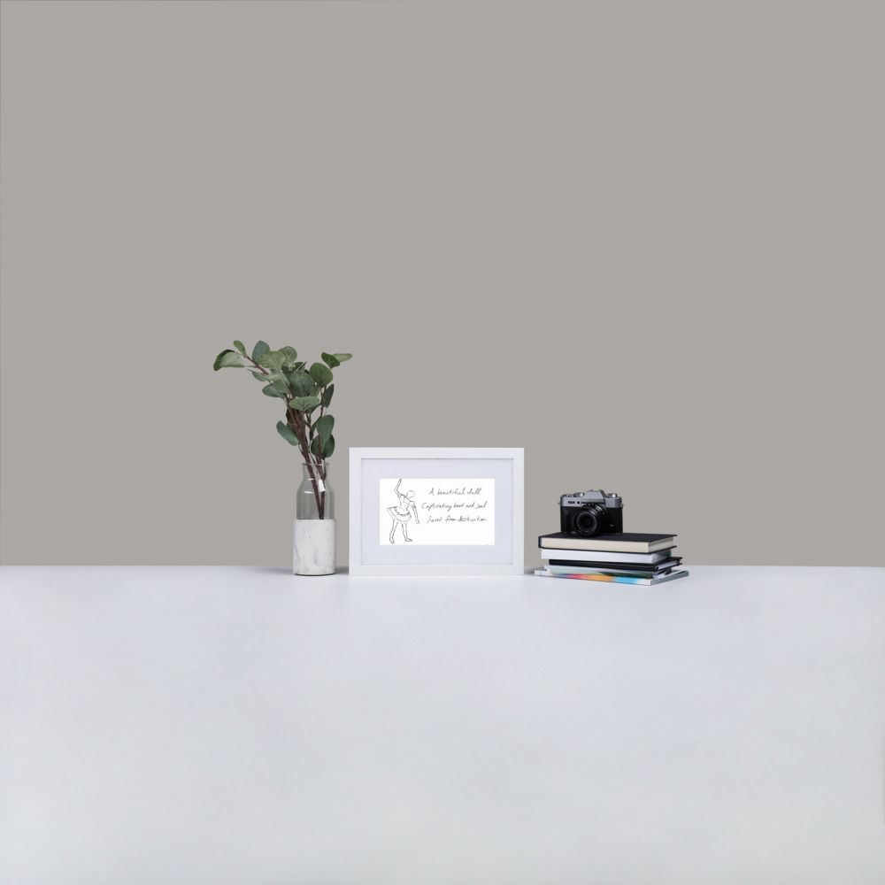 coppélia matte paper framed poster | Haikus for Ballerinas