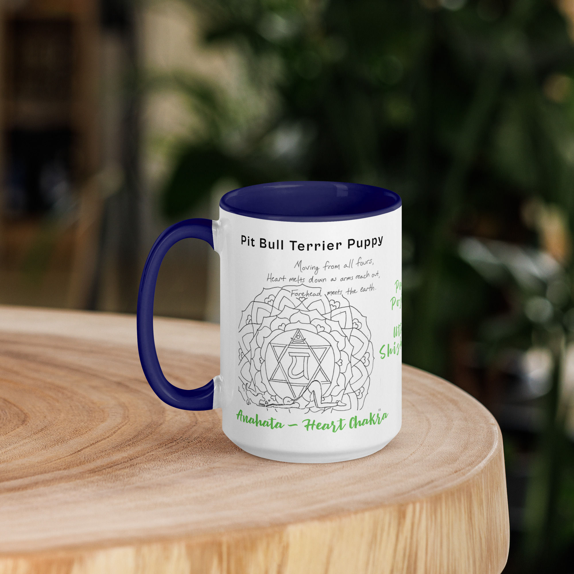 pit bull terrier doga haiku mug with color | namaste home collection©