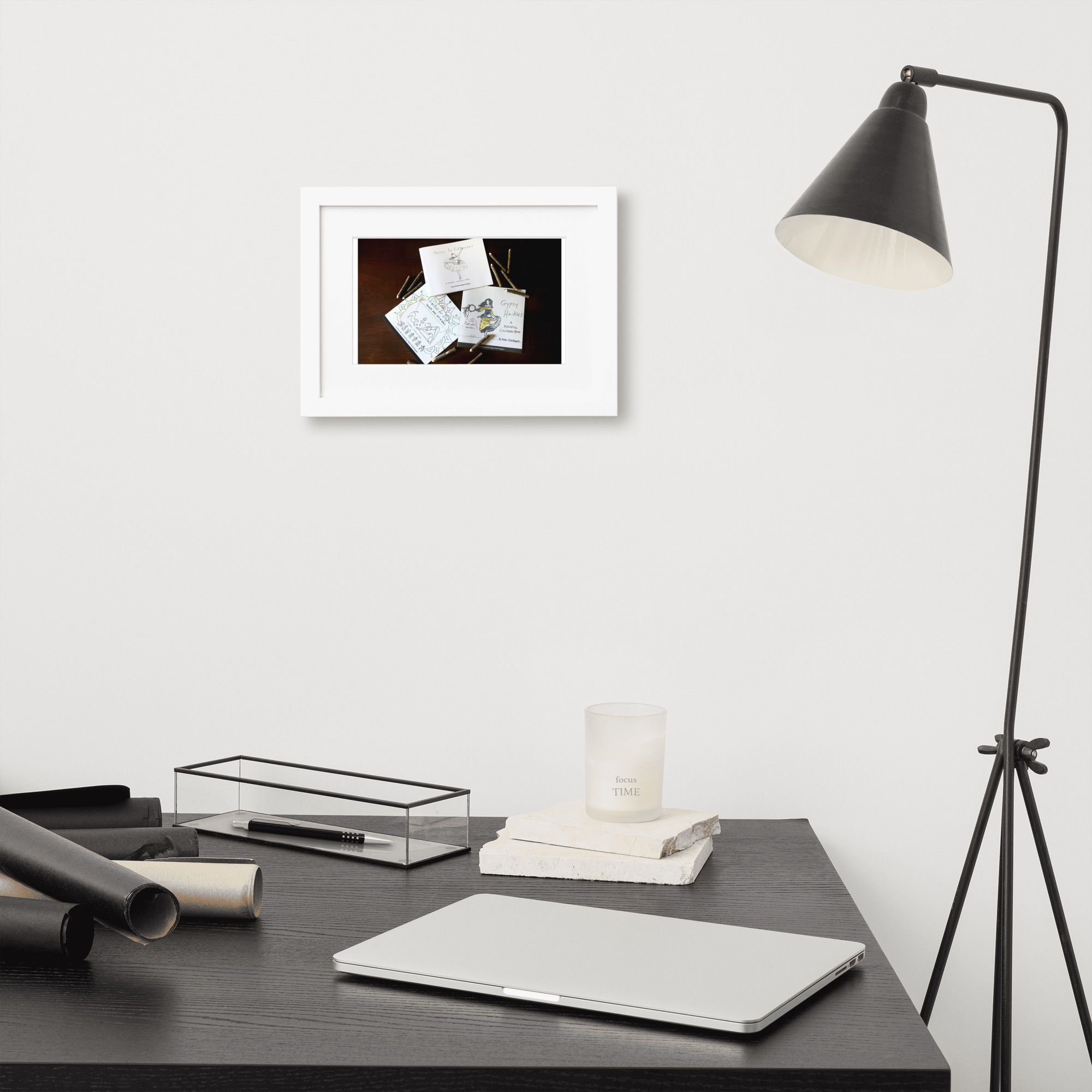 matte paper framed poster with mat | namaste home collection©