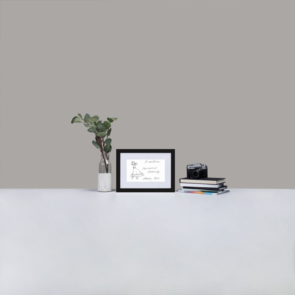 anastasia matte paper framed poster | Haikus for Ballerinas