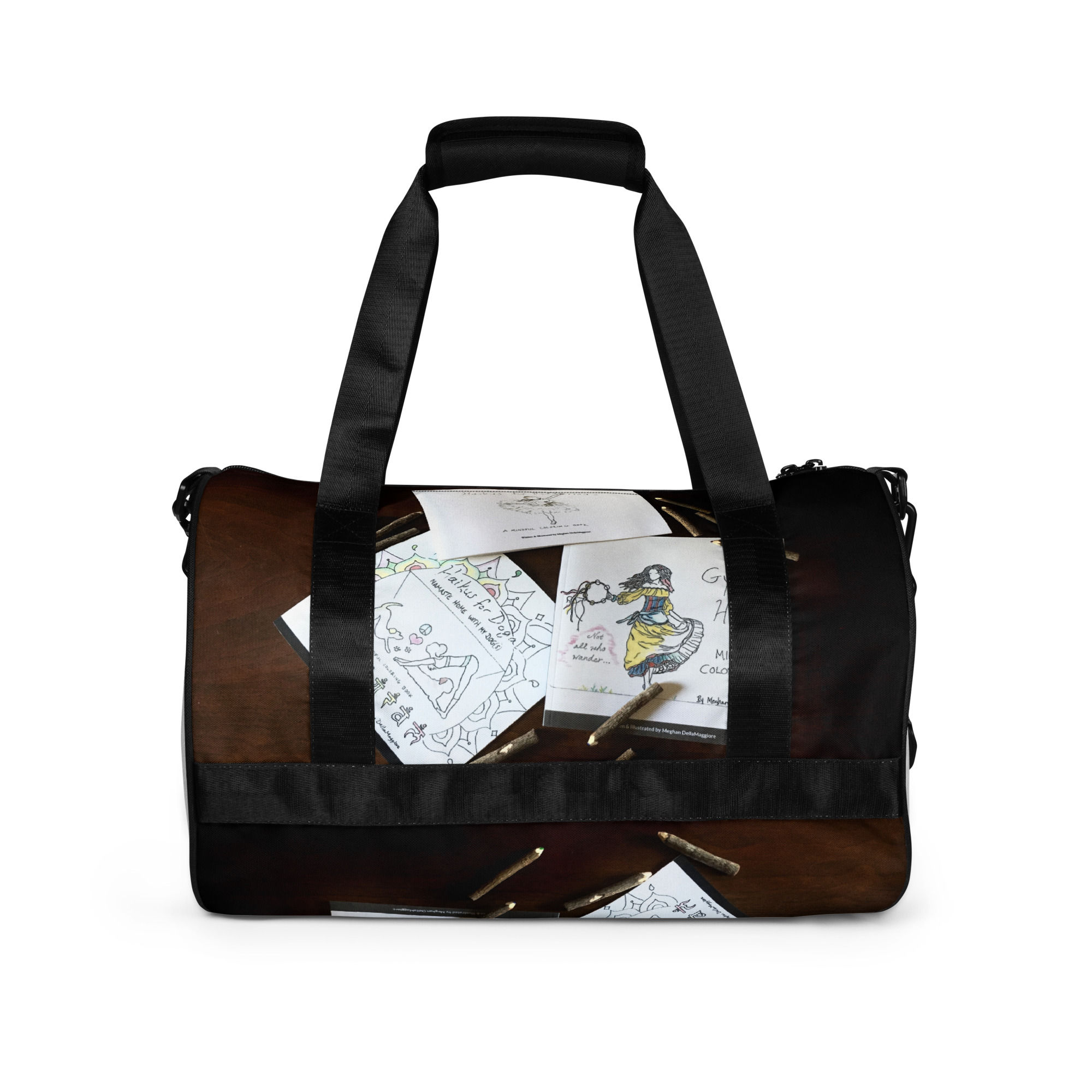 all-over print gym bag