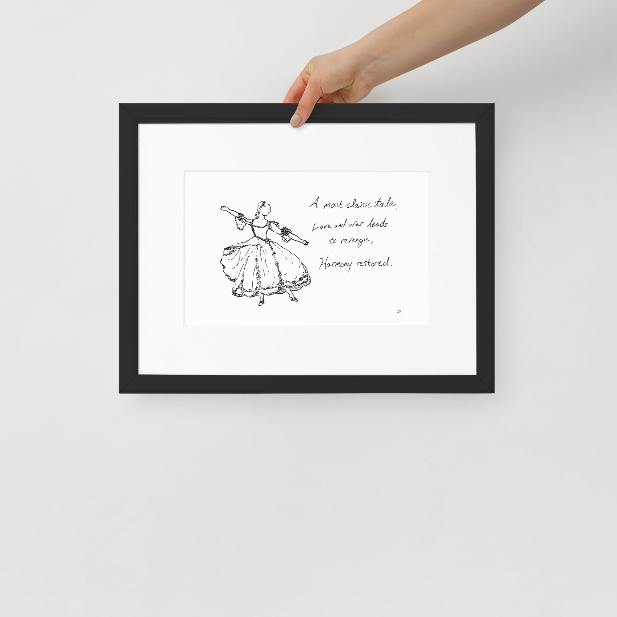 the loves of mars and venus matte paper framed poster | Haikus for Ballerinas