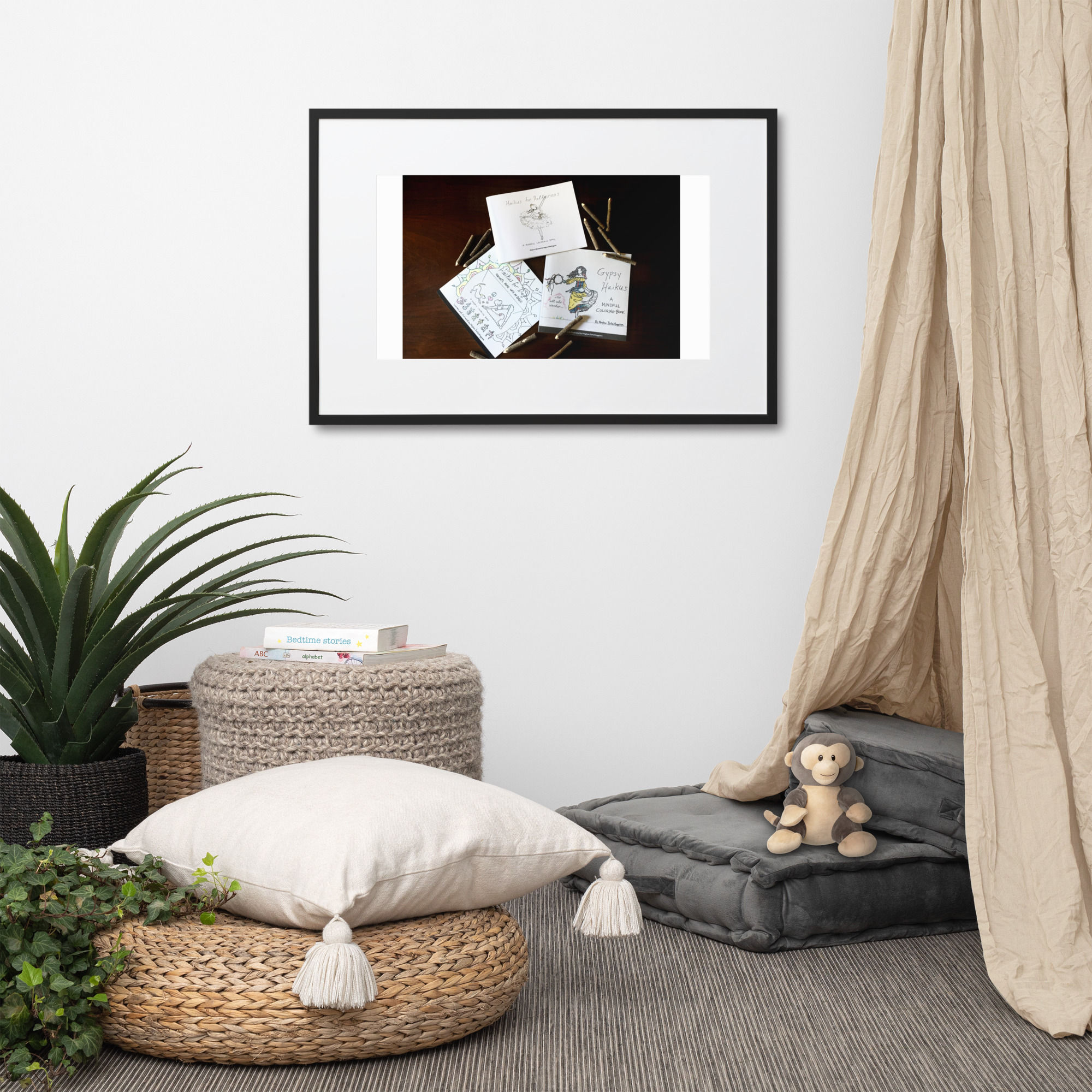 matte paper framed poster with mat | namaste home collection©