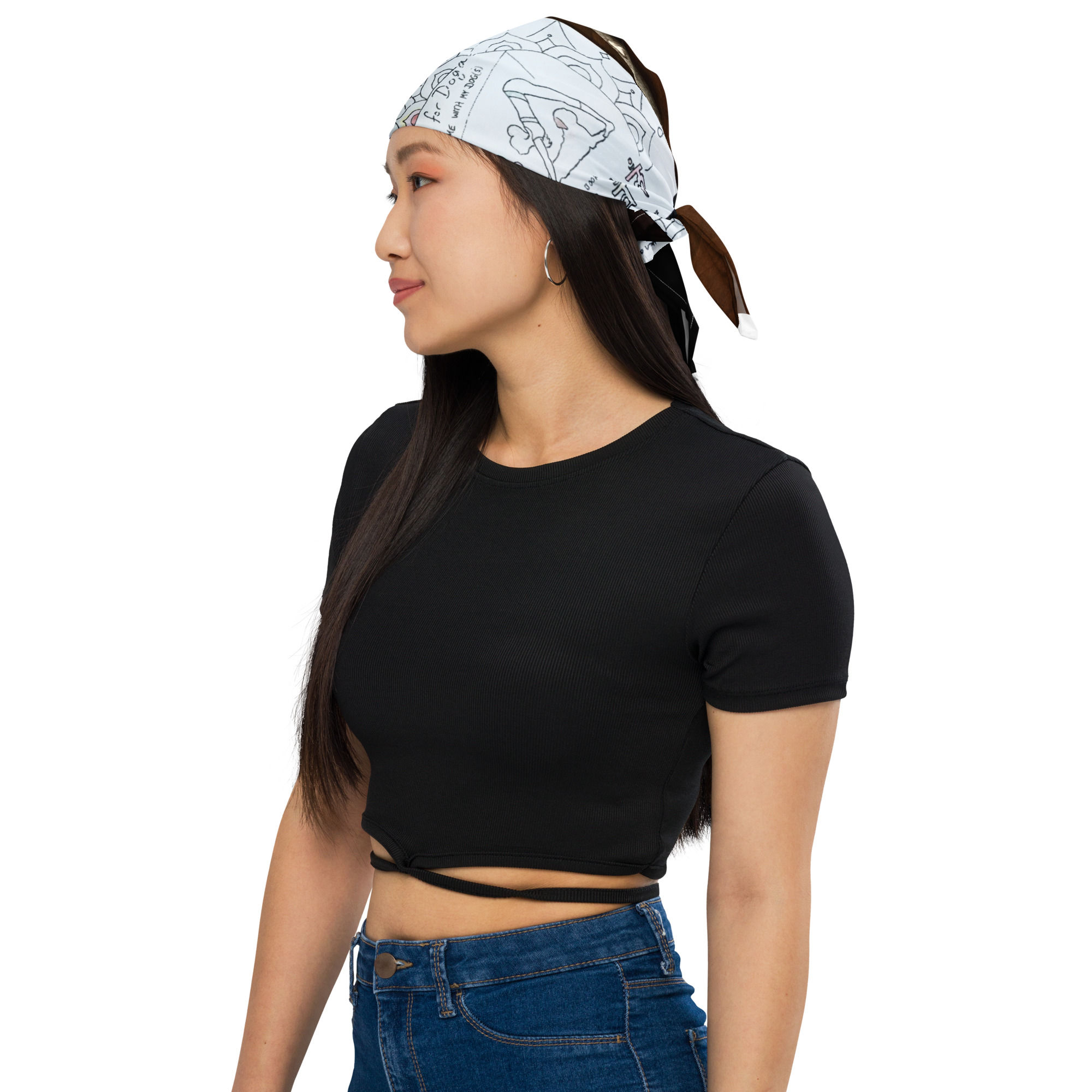 print bandana scarf