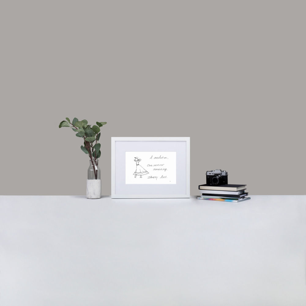 anastasia matte paper framed poster | Haikus for Ballerinas