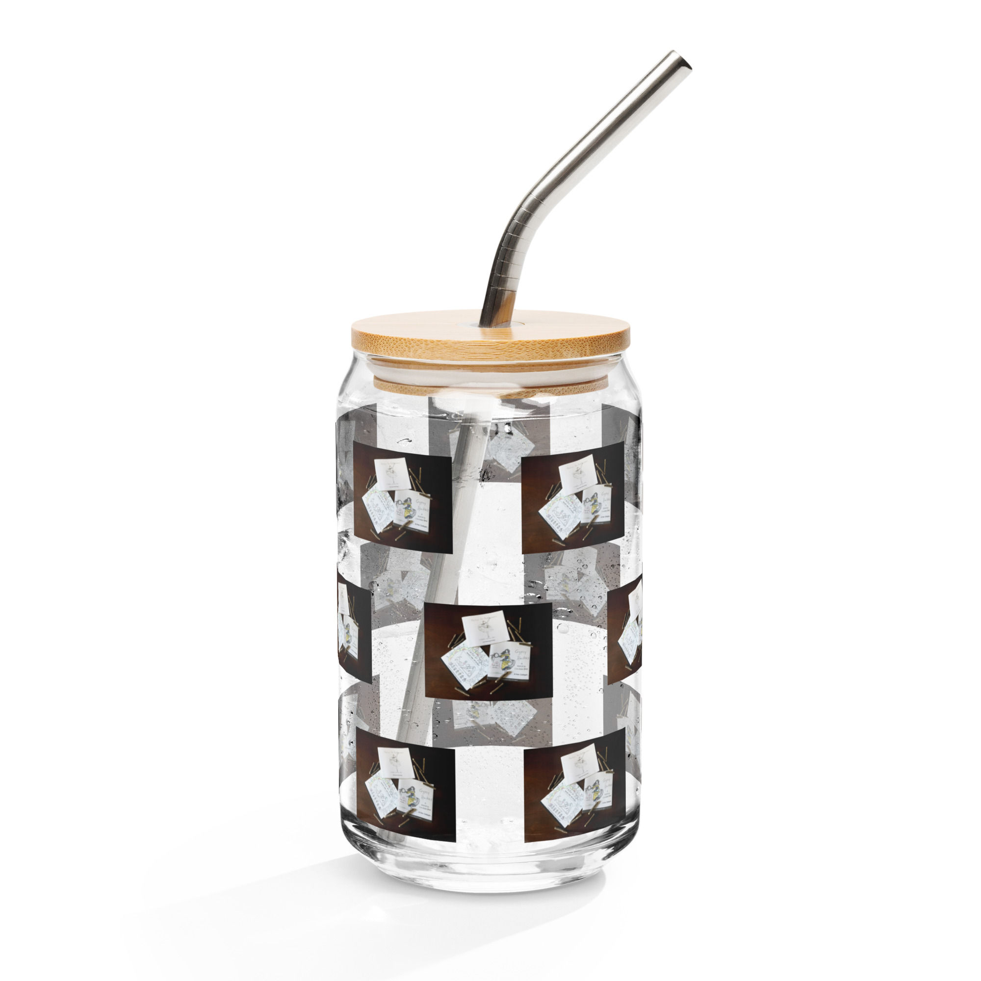 can-shaped glass with lid | namaste home collection©