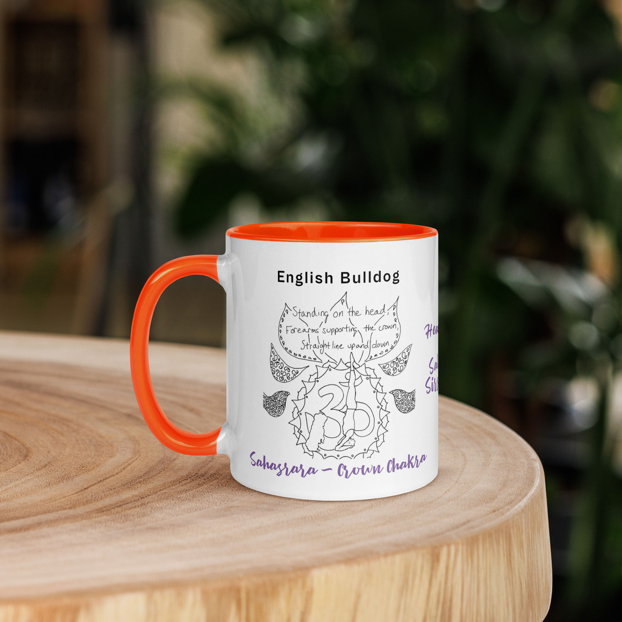 bulldog doga haiku mug with color | namaste home collection©