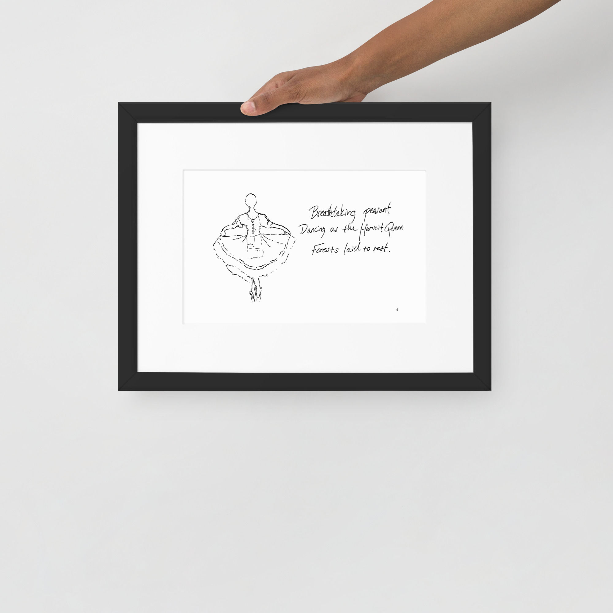 giselle matte paper framed poster | Haikus for Ballerinas