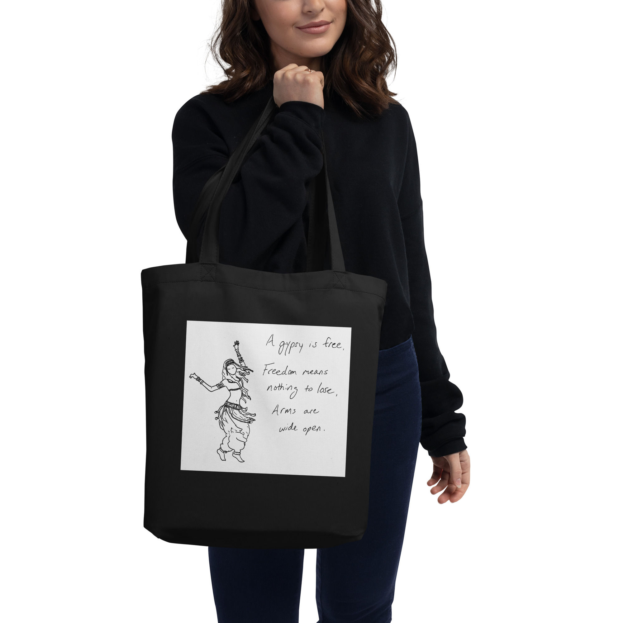sixth gypsy haiku eco tote bag | Not All Who Wander...