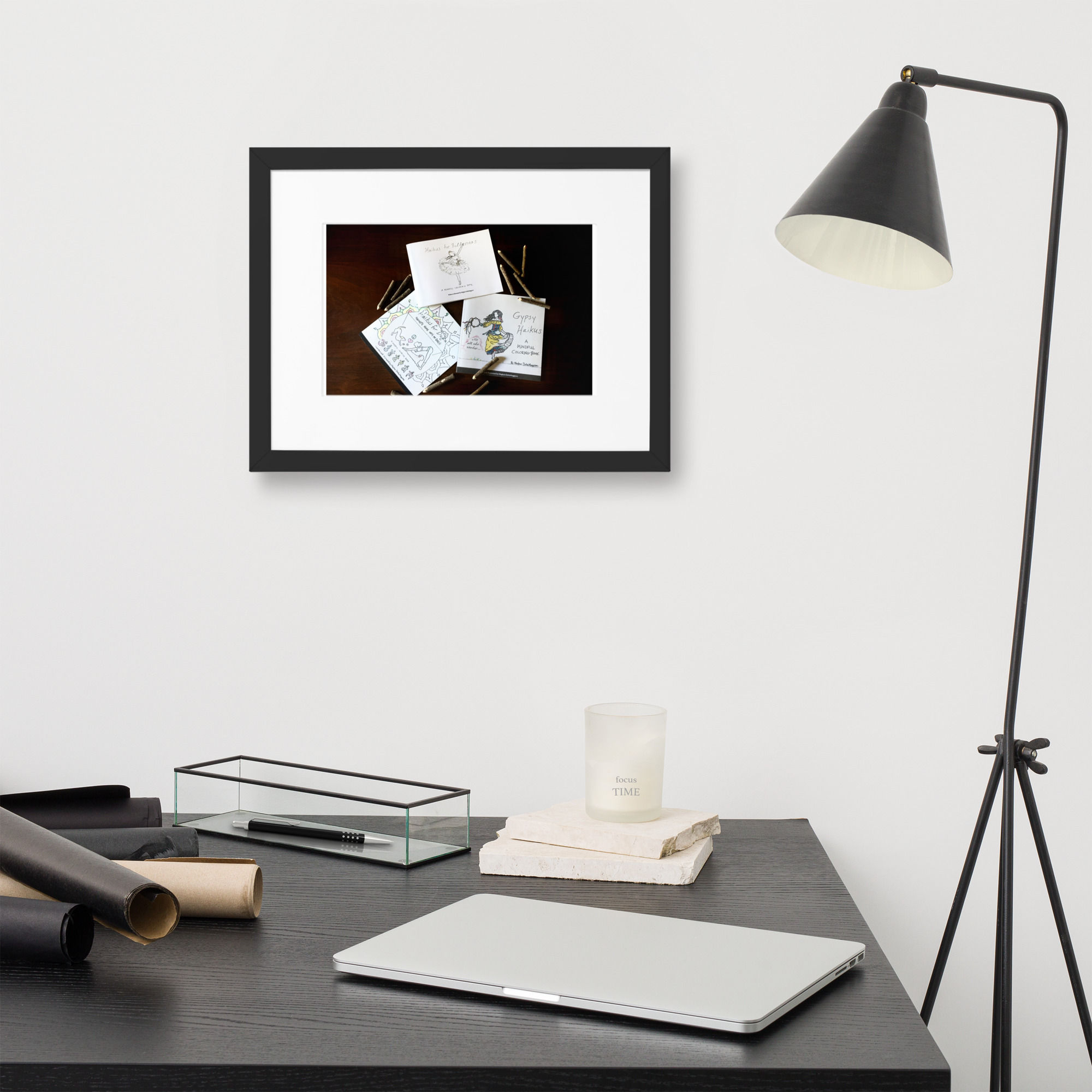 matte paper framed poster with mat | namaste home collection©
