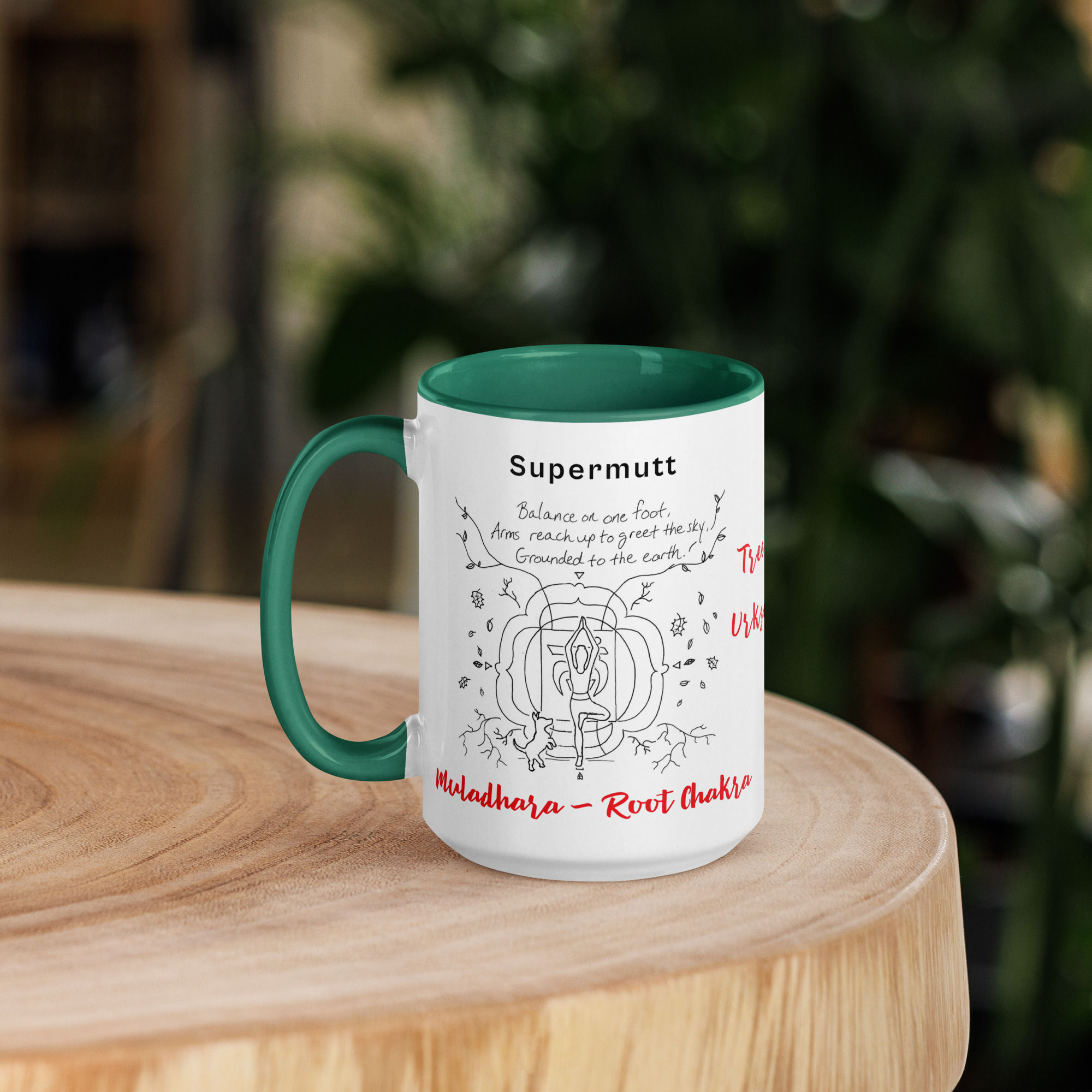supermutt doga haiku mug with color | namaste home collection©