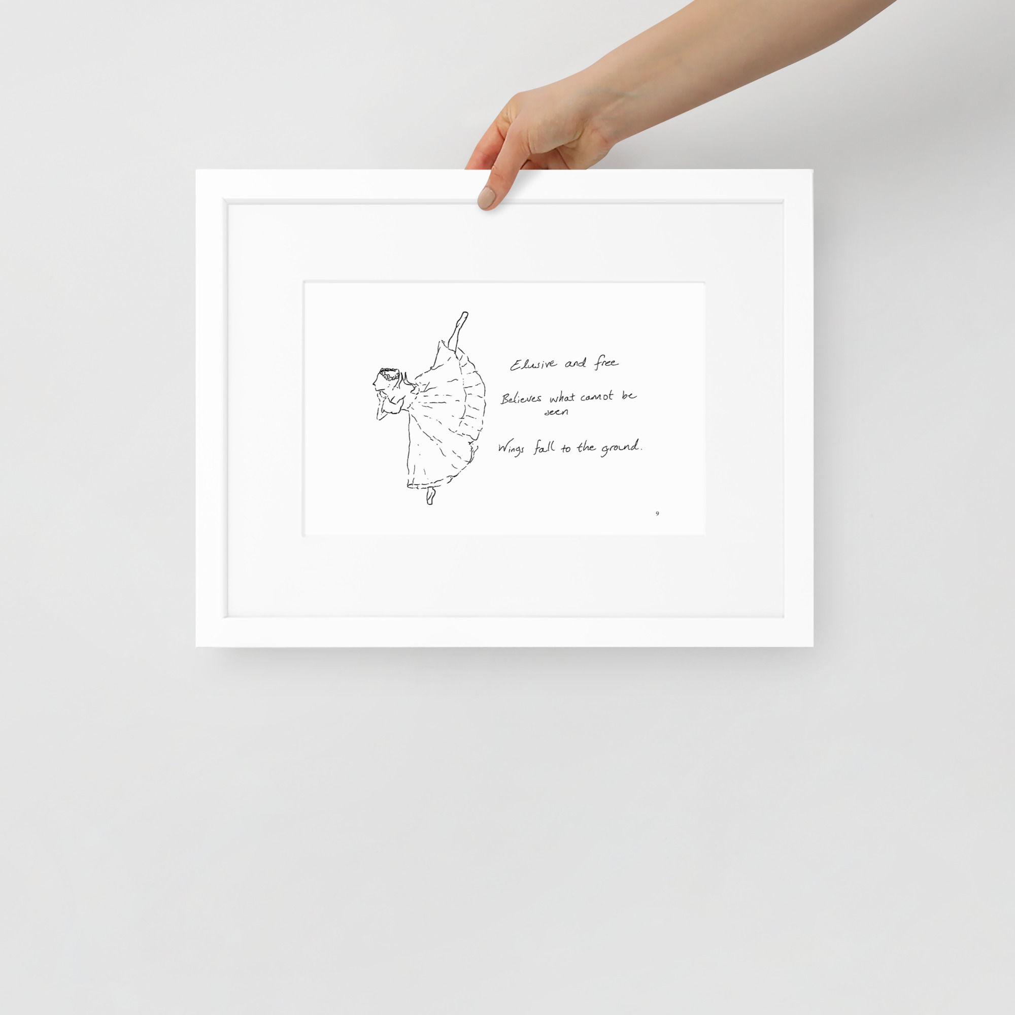 la sylphide matte paper framed poster | Haikus for Ballerinas